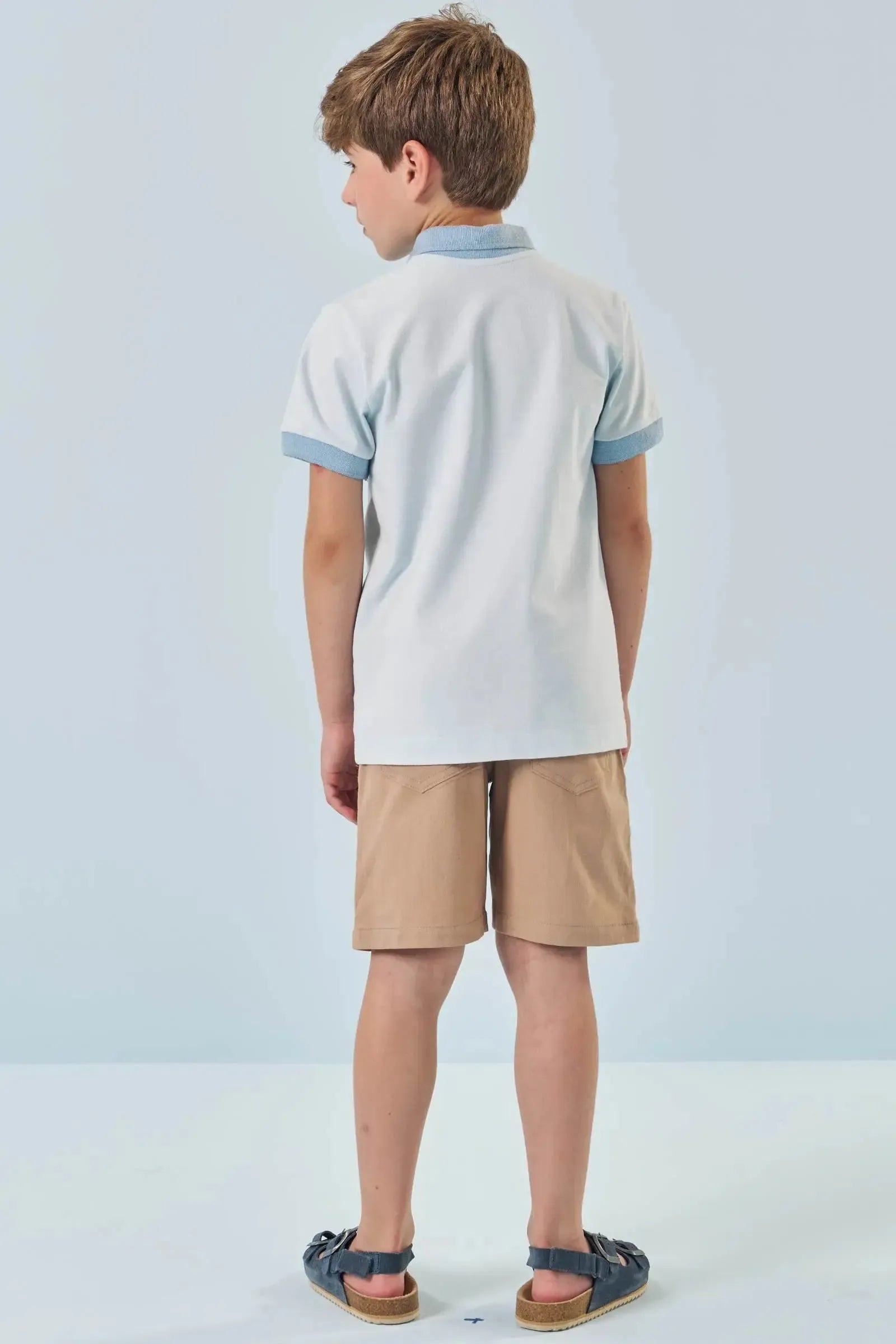 Bermuda em Linho Santorine com Elastano 83627 LucBoo Infantil Menino