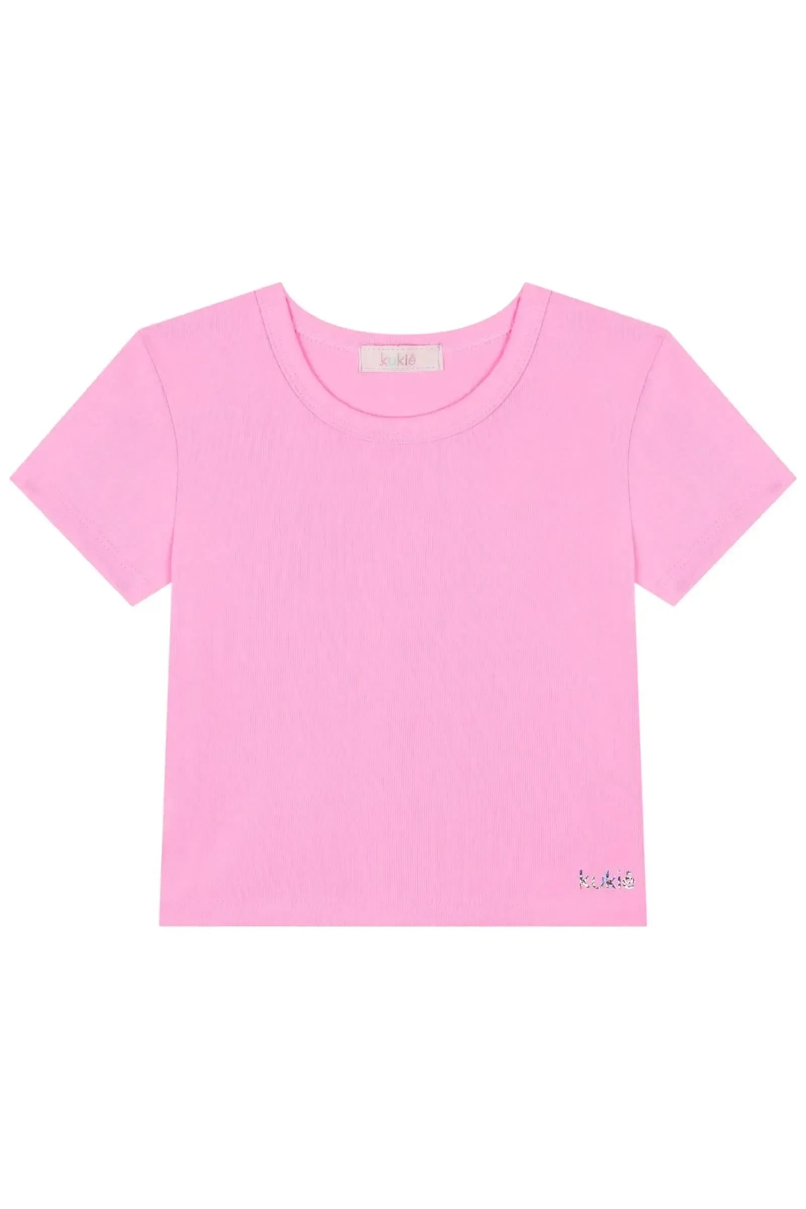 Blusa Cropped em Poliamida 86759 Kukiê Infantil Menina