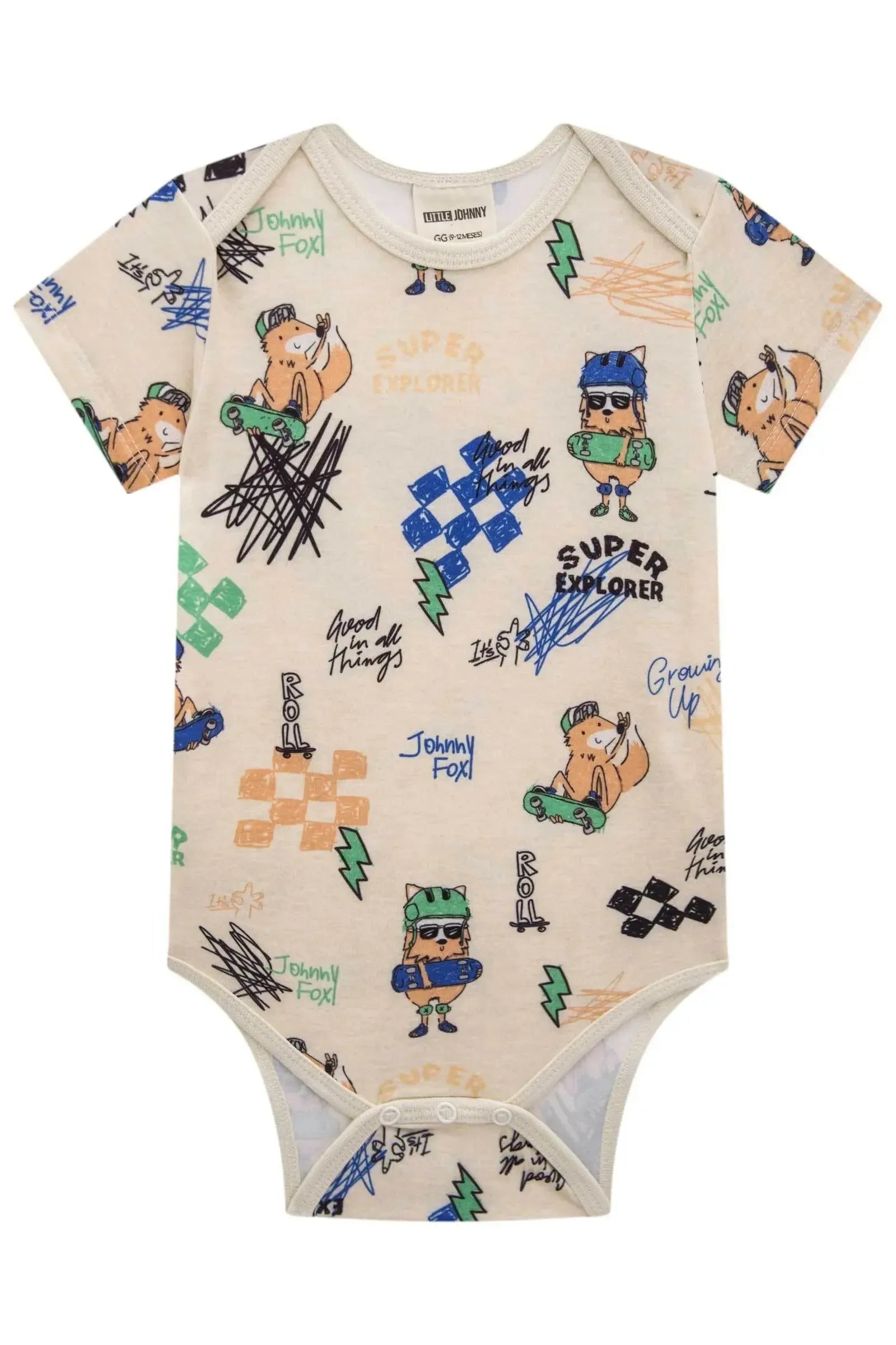 Body em Malha Comfy 84266 Johnny Fox Bebê Menino