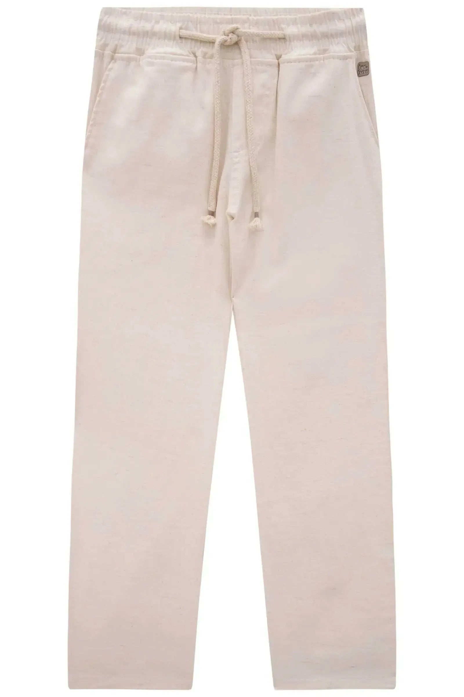 Calça Reta em Linho Santorine com Elastano 83625 LucBoo Infantil Menino