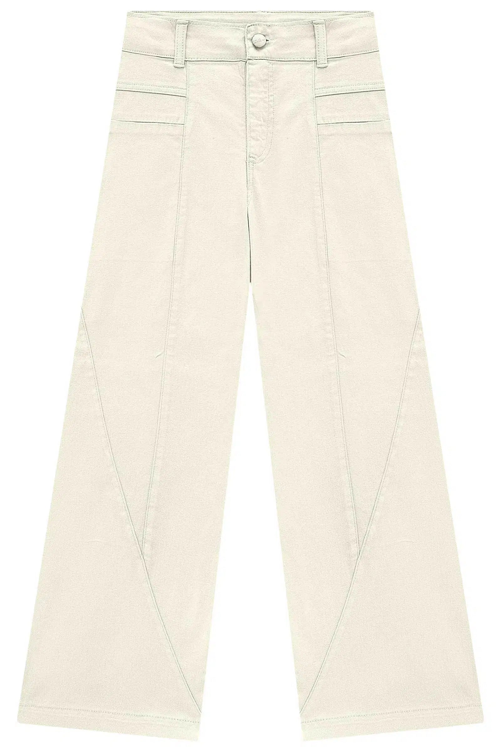 Calça Wide em Sarja Ônix 71303 Lilimoon