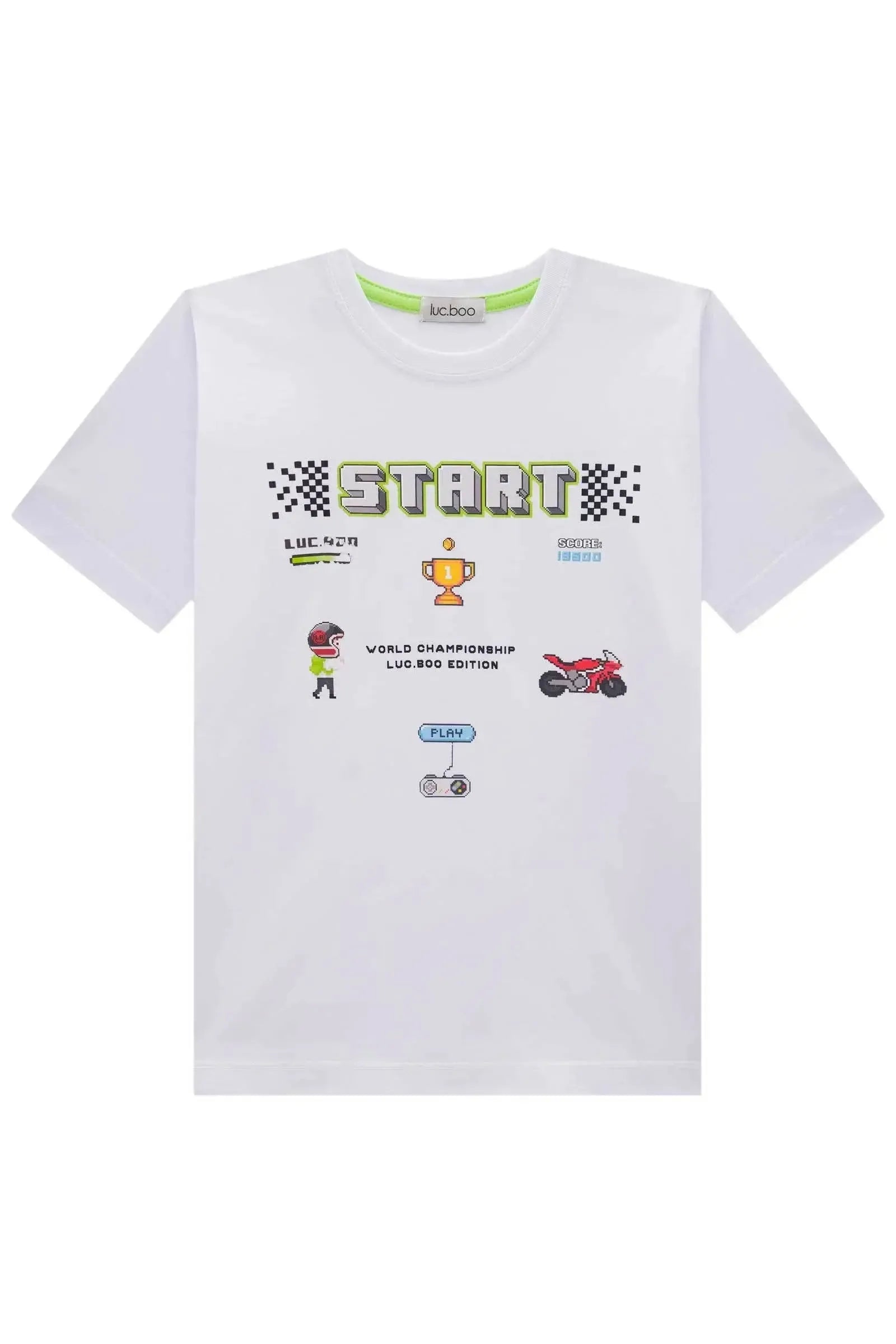 Camiseta em Meia Malha 84220 LucBoo Infantil Menino
