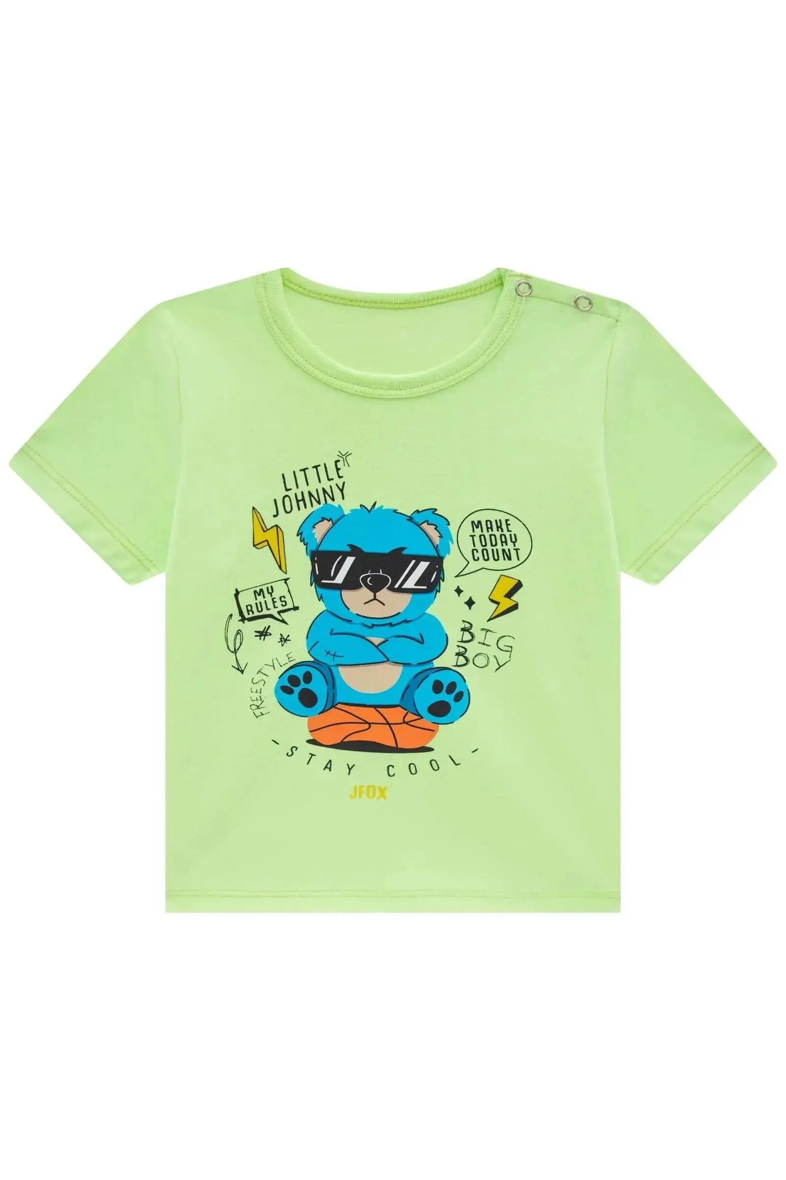 Camiseta em Meia Malha 84267 Johnny Fox Bebê Menino