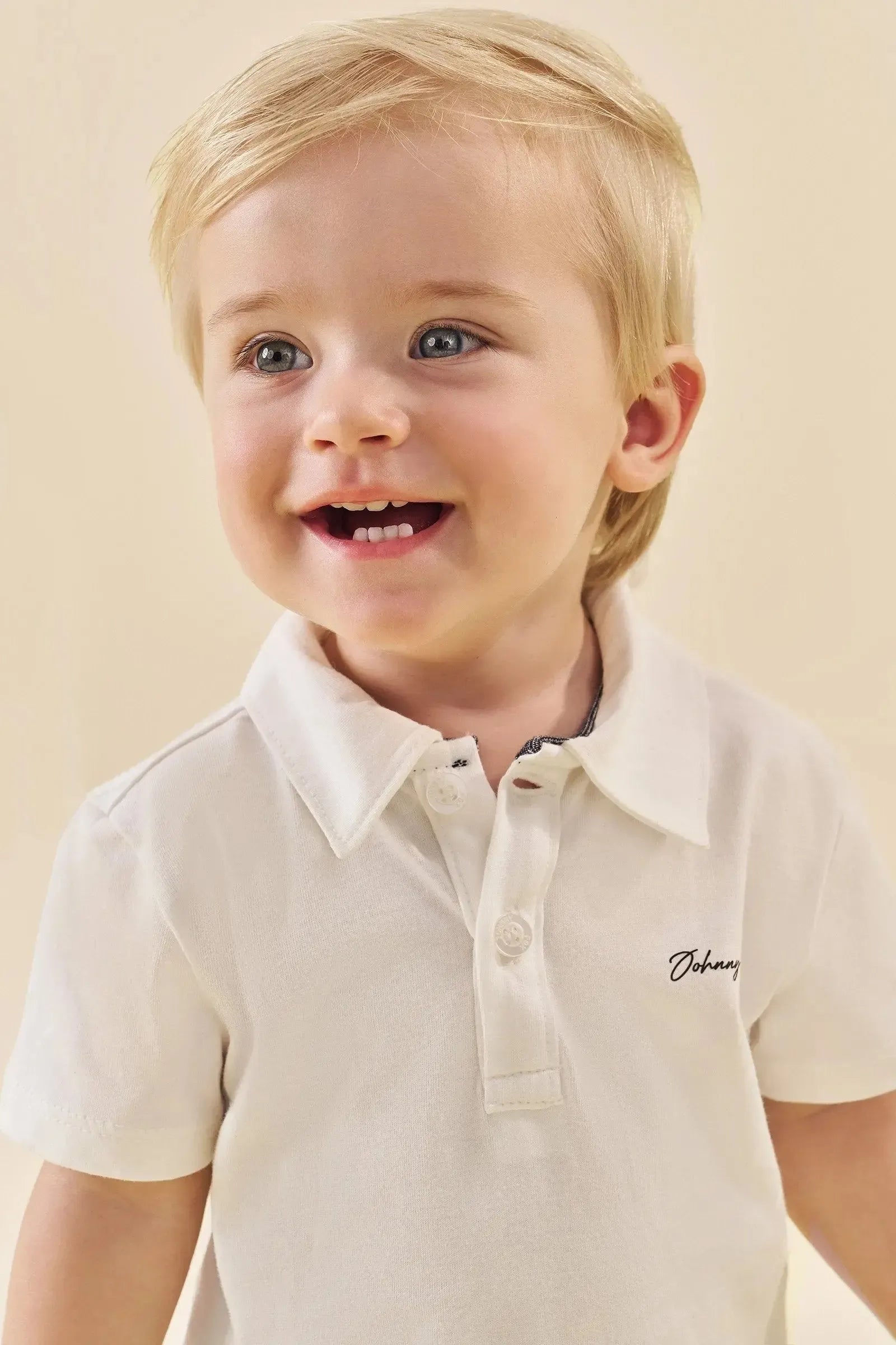 Conjunto de Camisa Polo em Meia Malha e Bermuda em Malha Active 84665 Johnny Fox Bebê Menino