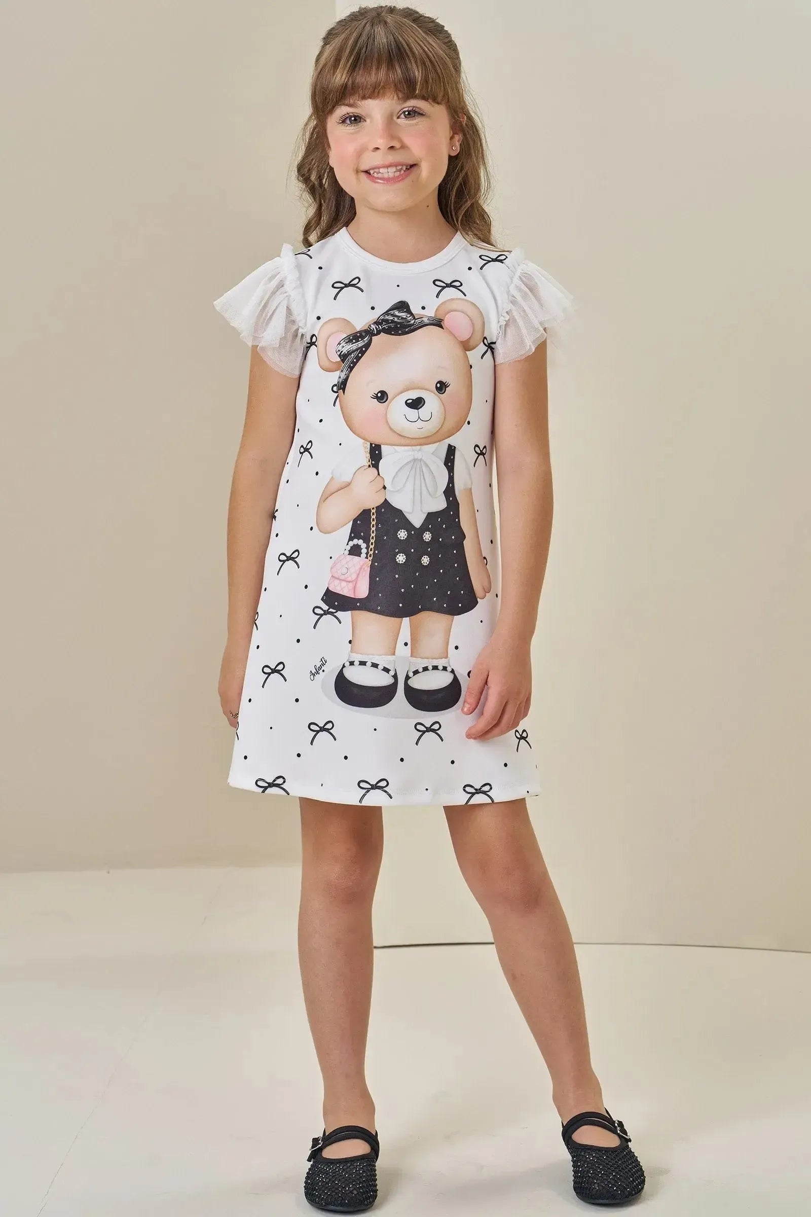 Vestido em Fly Tech 85769 Infanti Infantil Menina