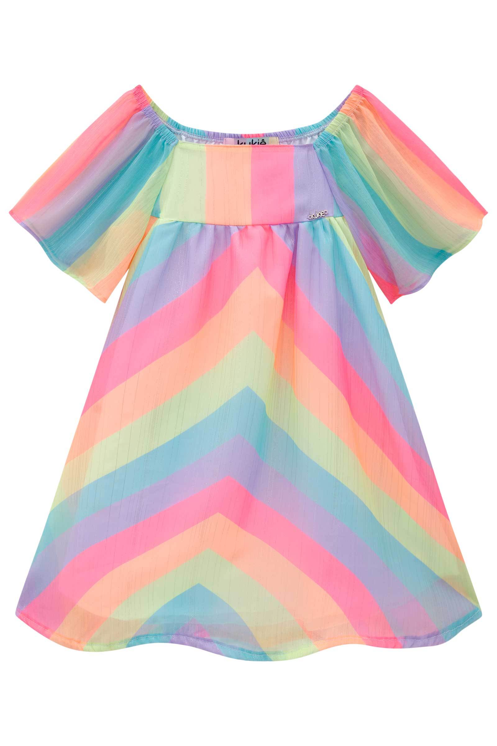 Vestido em cotton cor marinho com brilho e estampa com glitter - Moda  casual e sleepwear para crianças de 0 a 16 anos