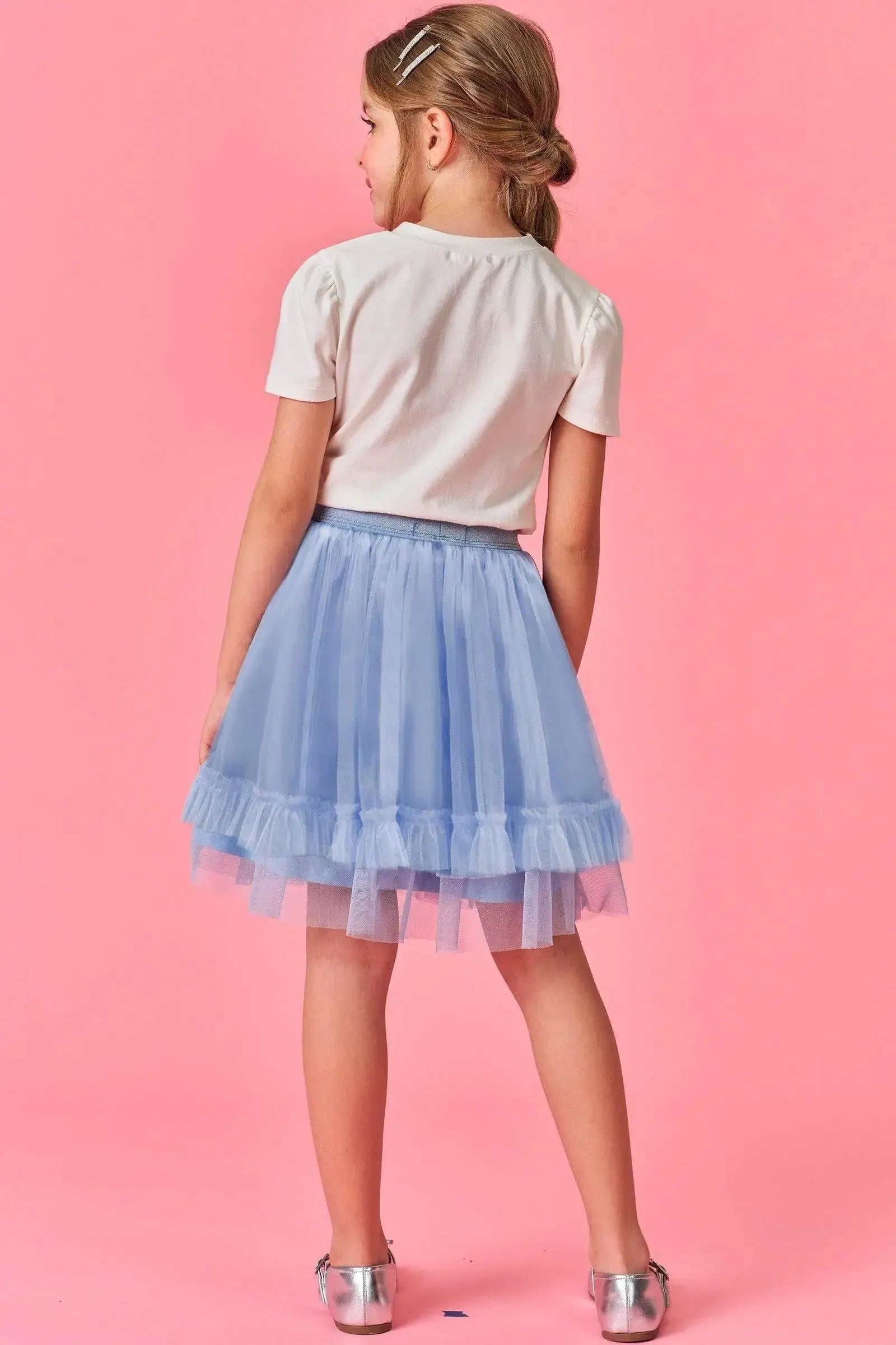 Saia em Tule com Elastano 79596 Kukiê Infantil Menina