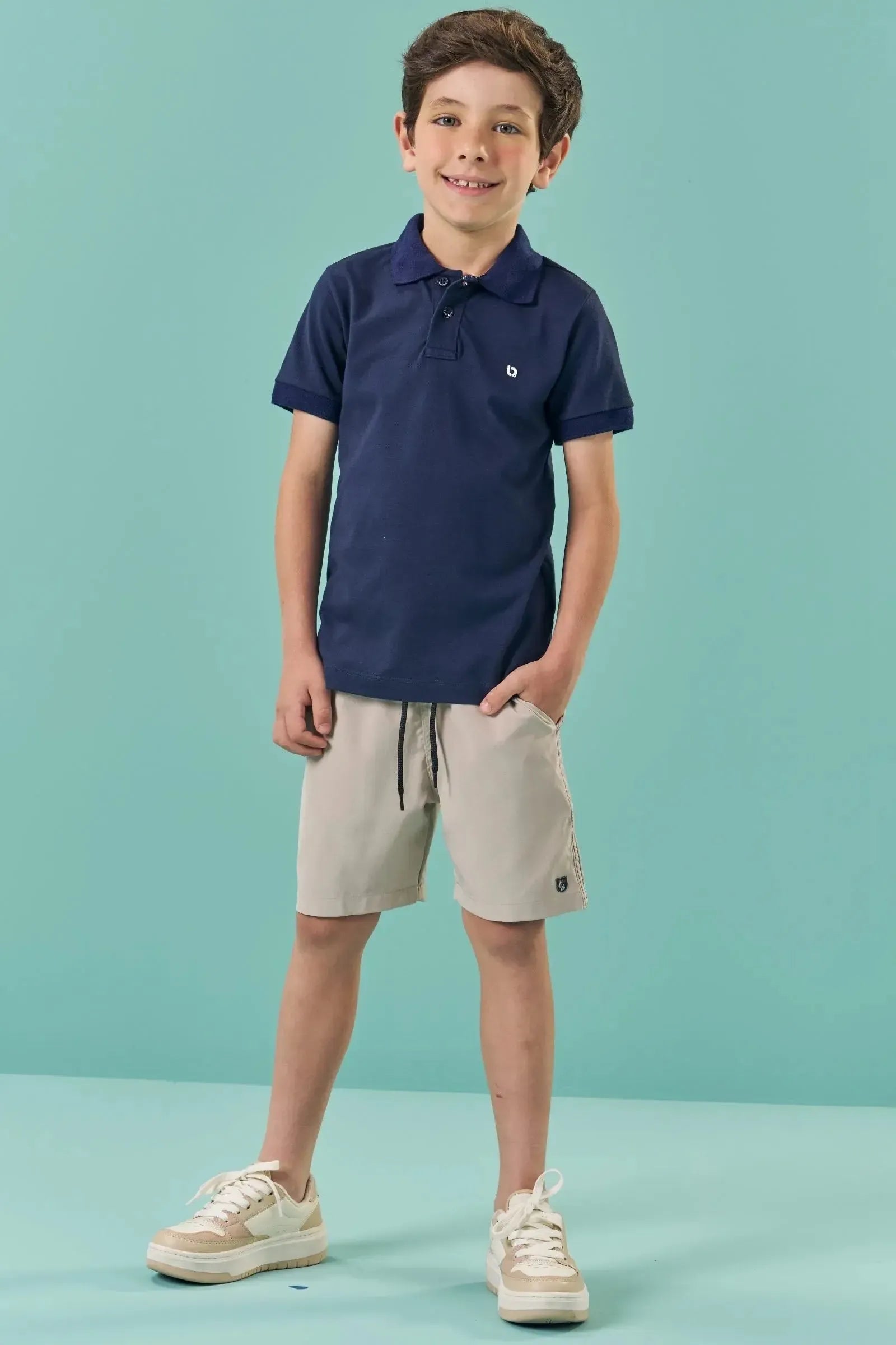 Bermuda Boxer em Nylon Tecnospan com Elastano 84229 LucBoo Infantil Menino