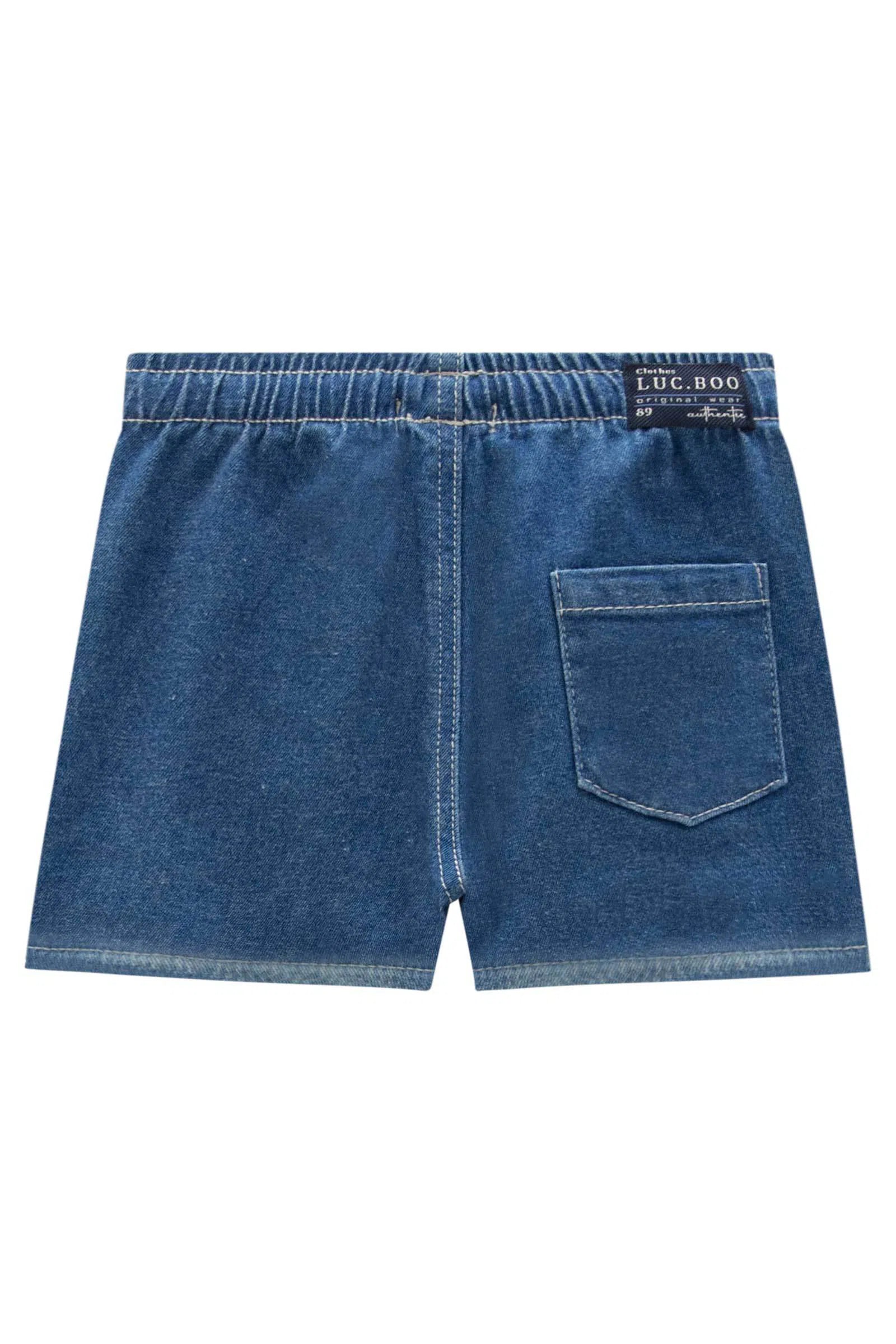 Bermuda Bebê Menino em Jeans Guga com Elastano 82485 LucBoo