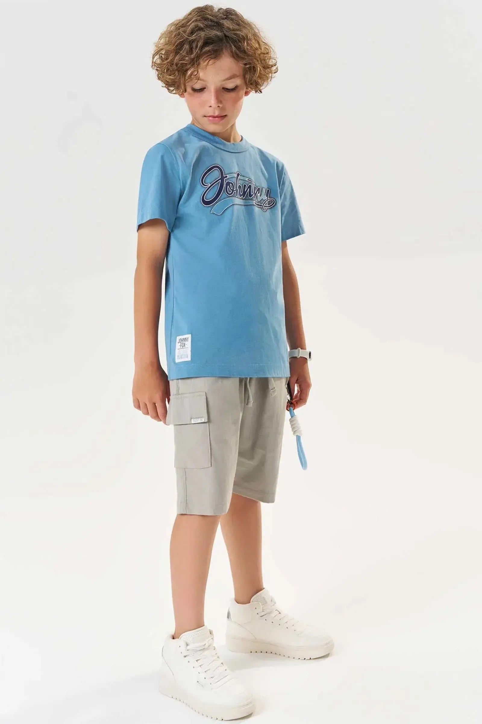 Bermuda em Linho Santorine com Elastano 84131 Johnny Fox Teen Menino
