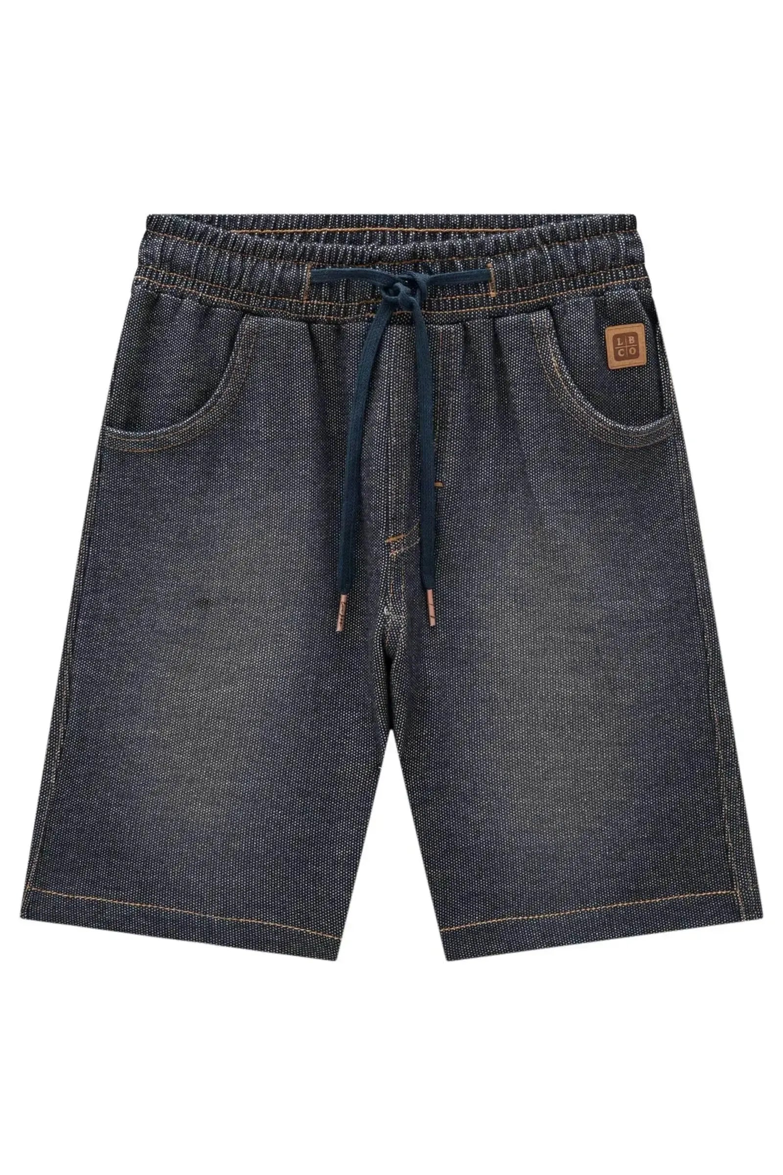 Bermuda em Malha Denim com Elastano 82821 LucBoo Infantil Menino