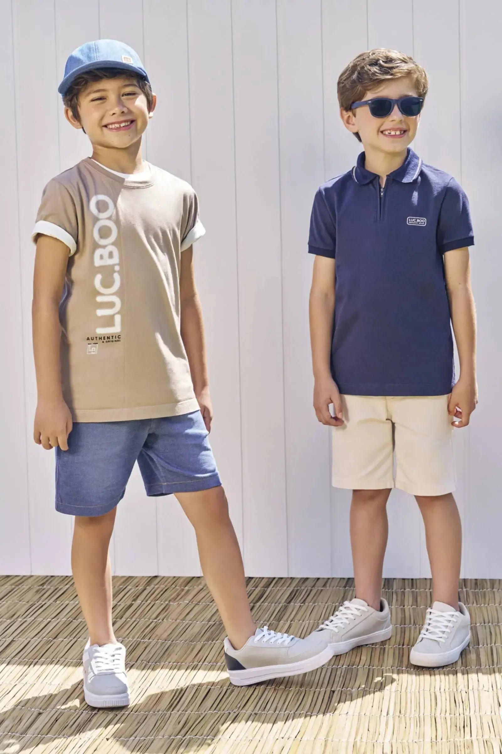 Bermuda em Malha Denim com Elastano 82821 LucBoo Infantil Menino