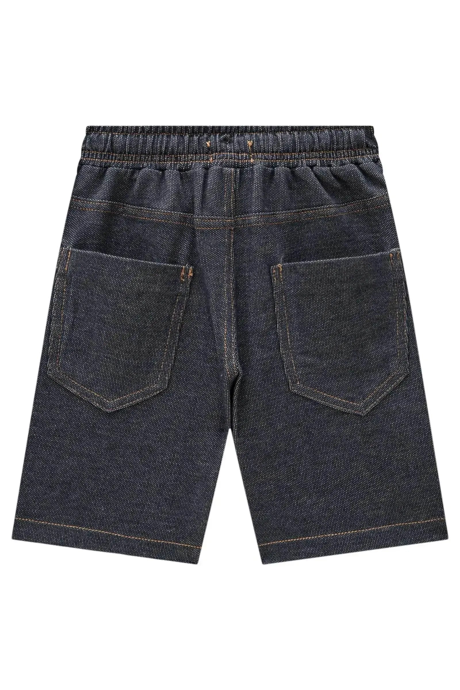 Bermuda em Malha Denim com Elastano 82821 LucBoo Infantil Menino