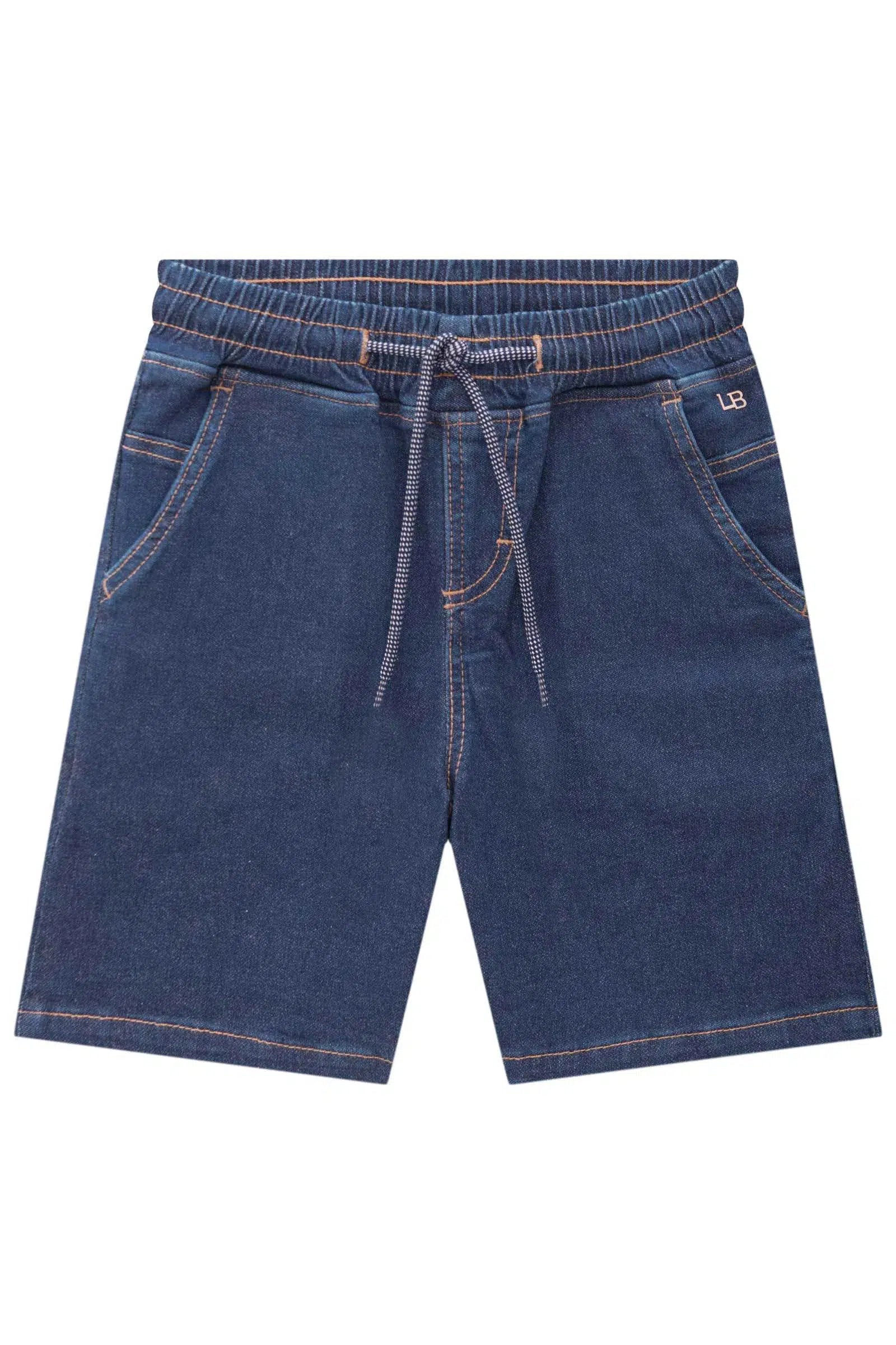 Bermuda Infantil Menino em Malha Jeans Trek com Elastano 81595 LucBoo