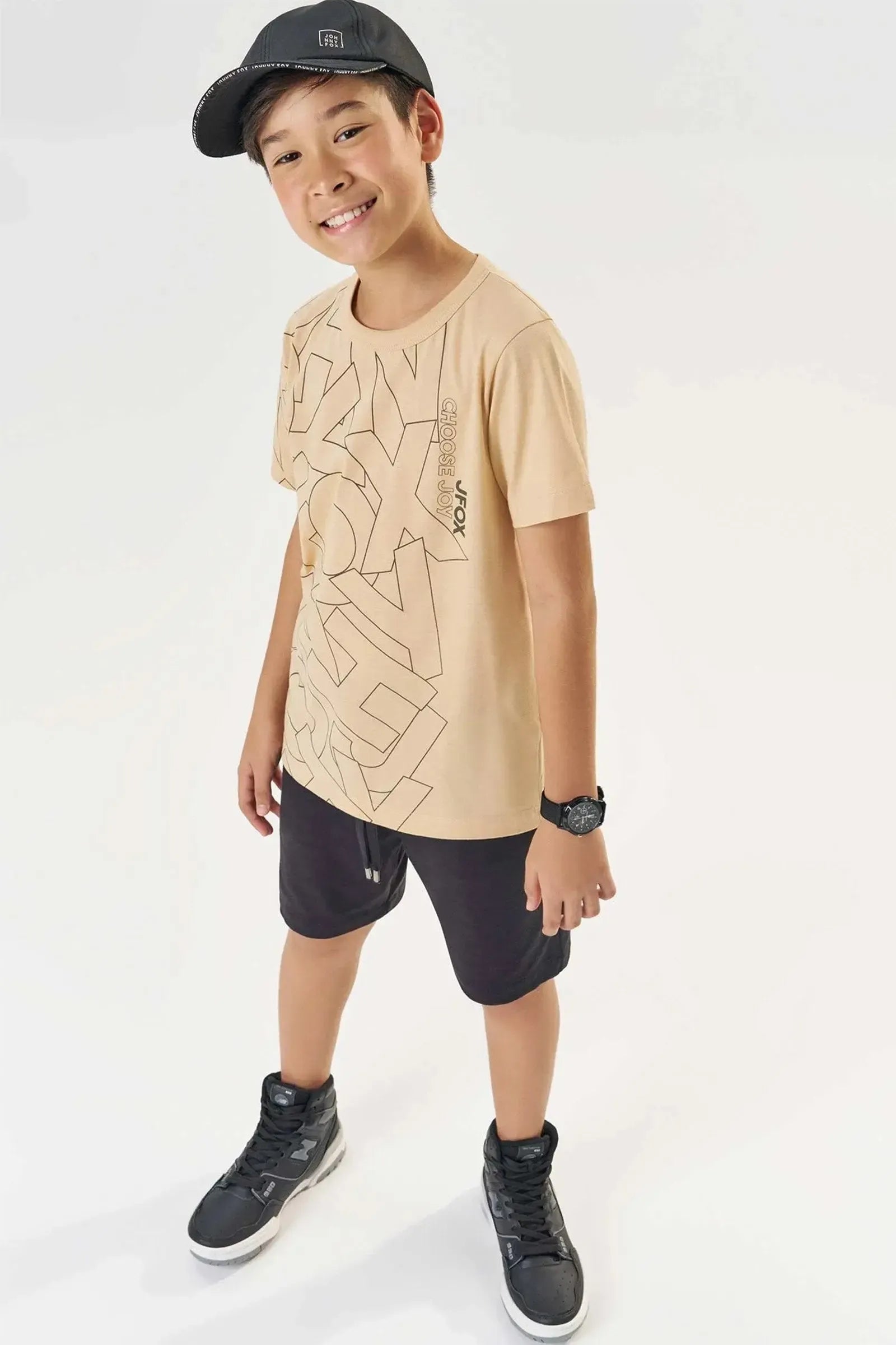 Bermuda em Malha Viscose com Elastano 84370 Johnny Fox Teen Menino