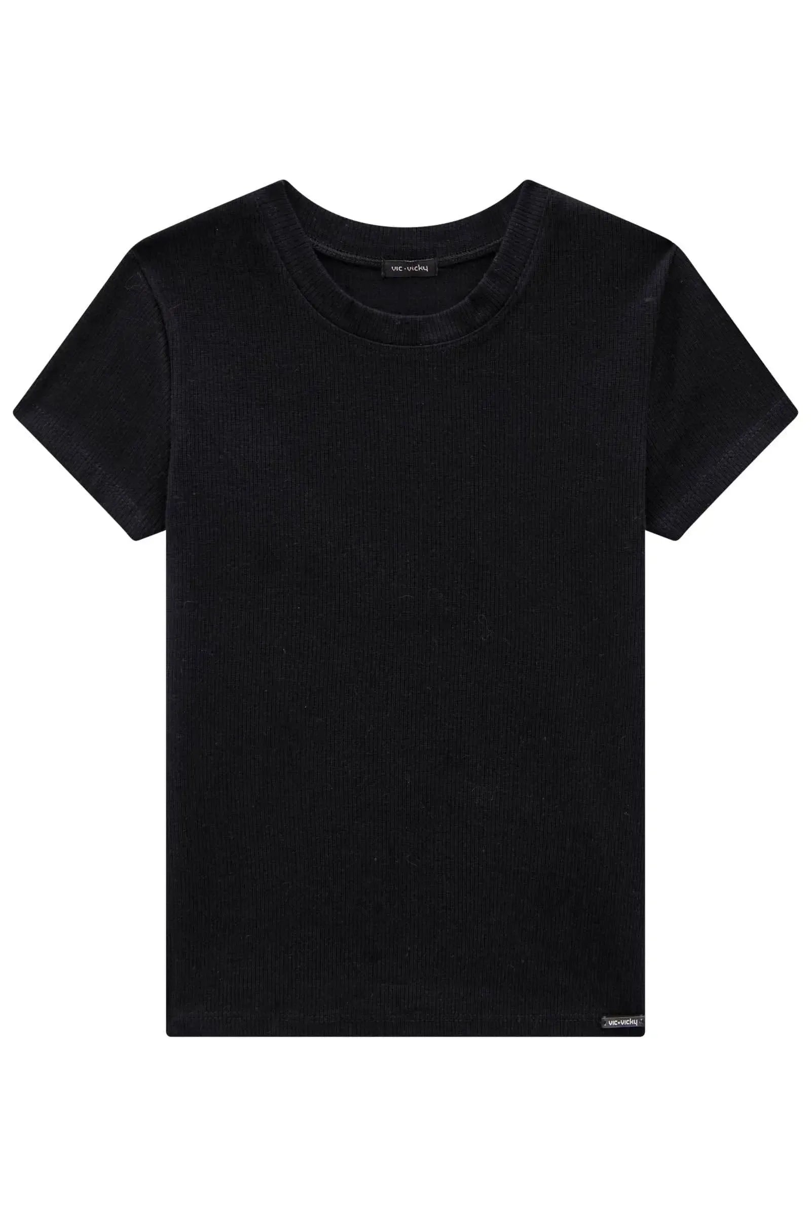 Blusa Baby Look em Canelado Liz 82850 Vic&Vicky Teen Menina