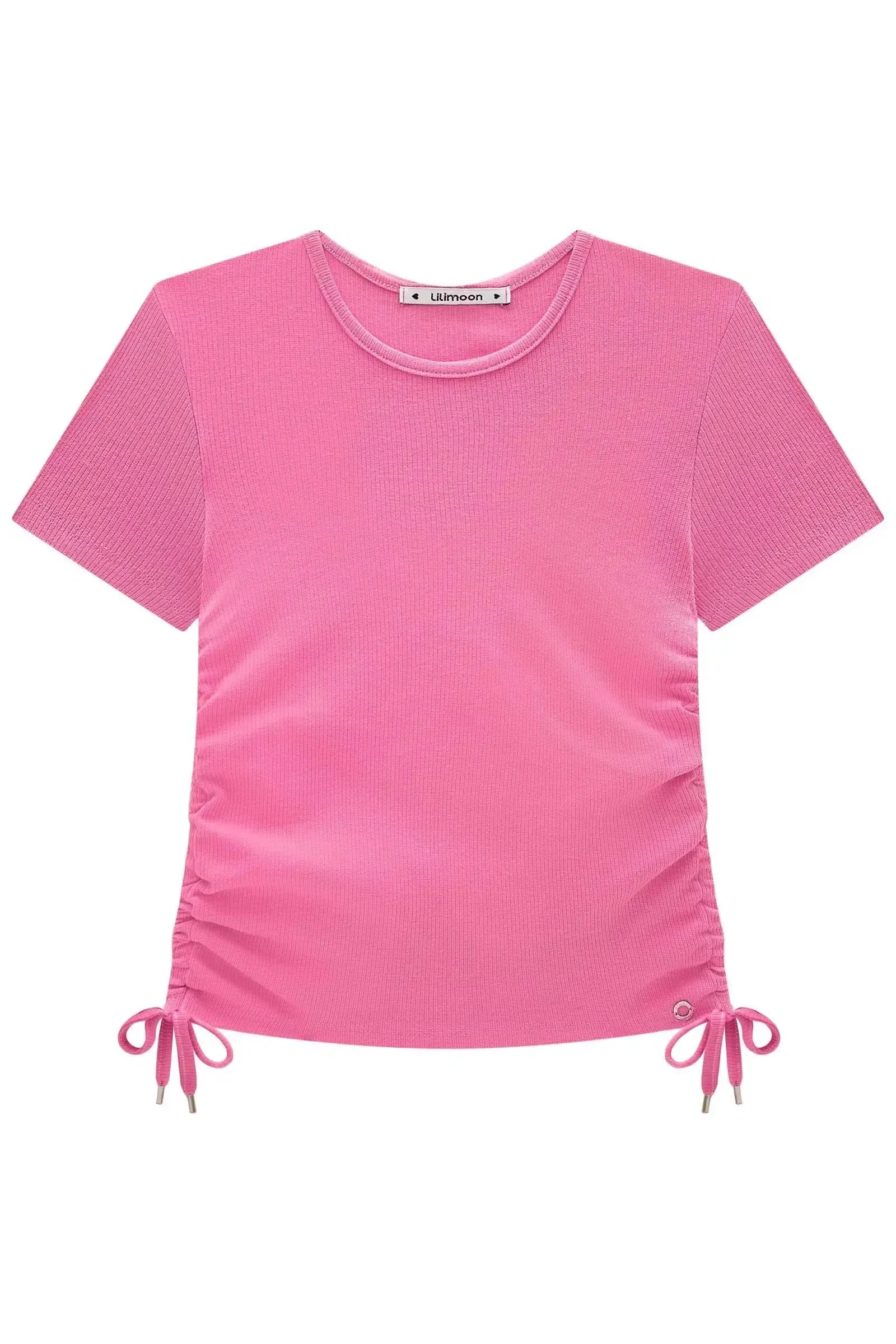 Blusa Boxy Teen Menina em Canelado 81687 Lilimoon