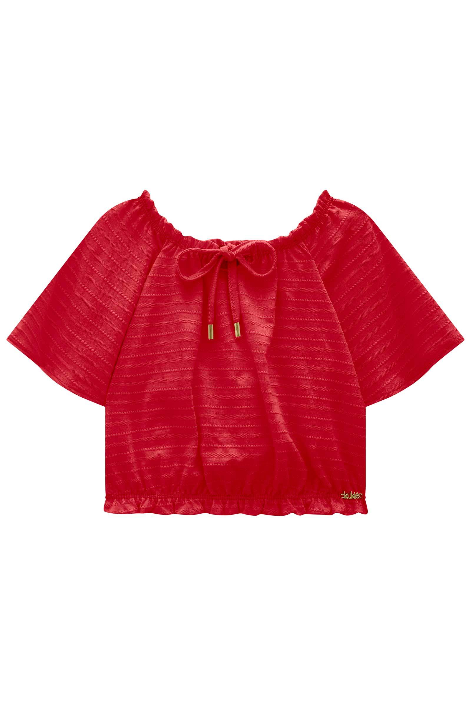 Blusa Boxy em Malha Textura 77213 Kukiê