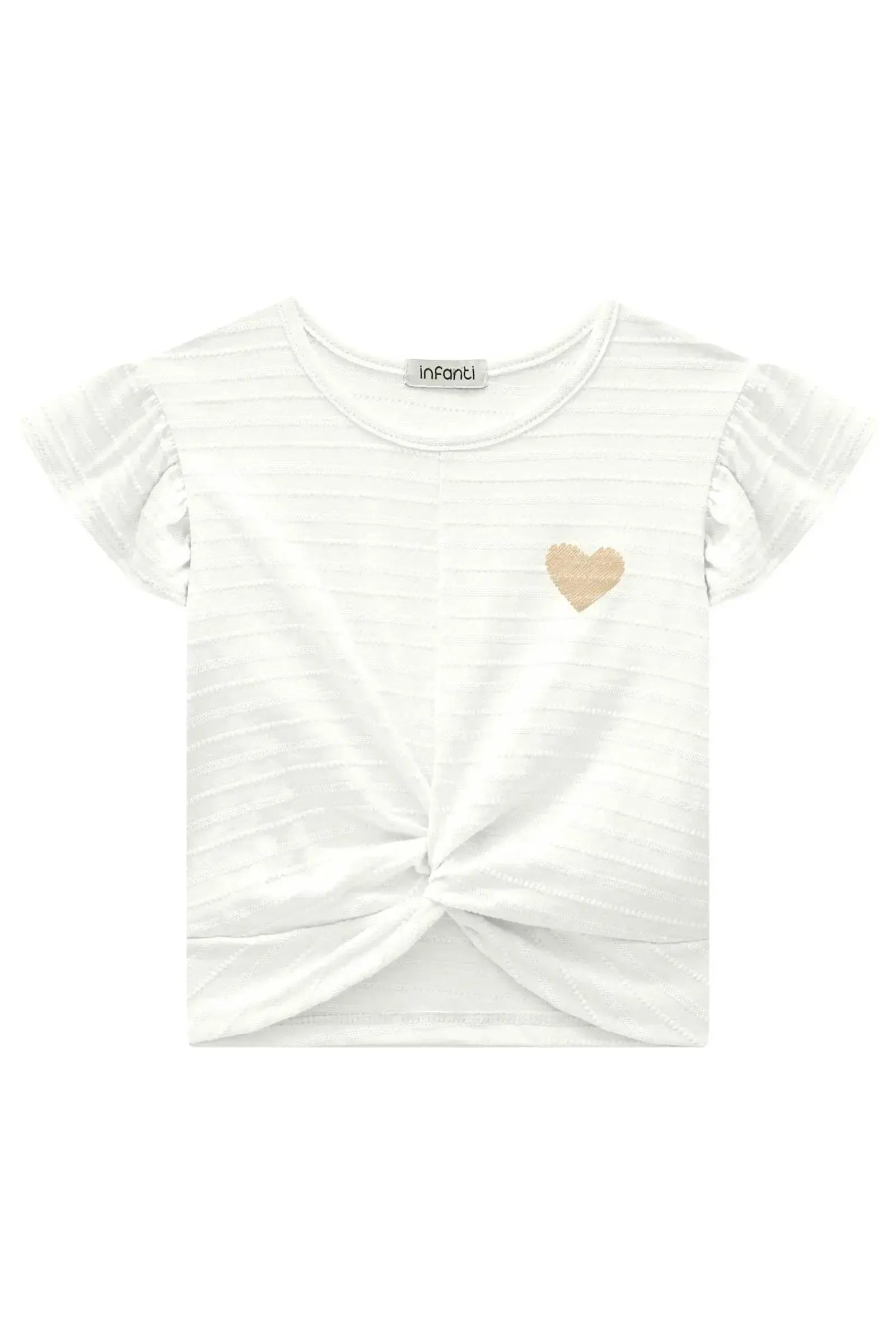 Blusa Boxy em Malha Textura 84941 Infanti Infantil Menina