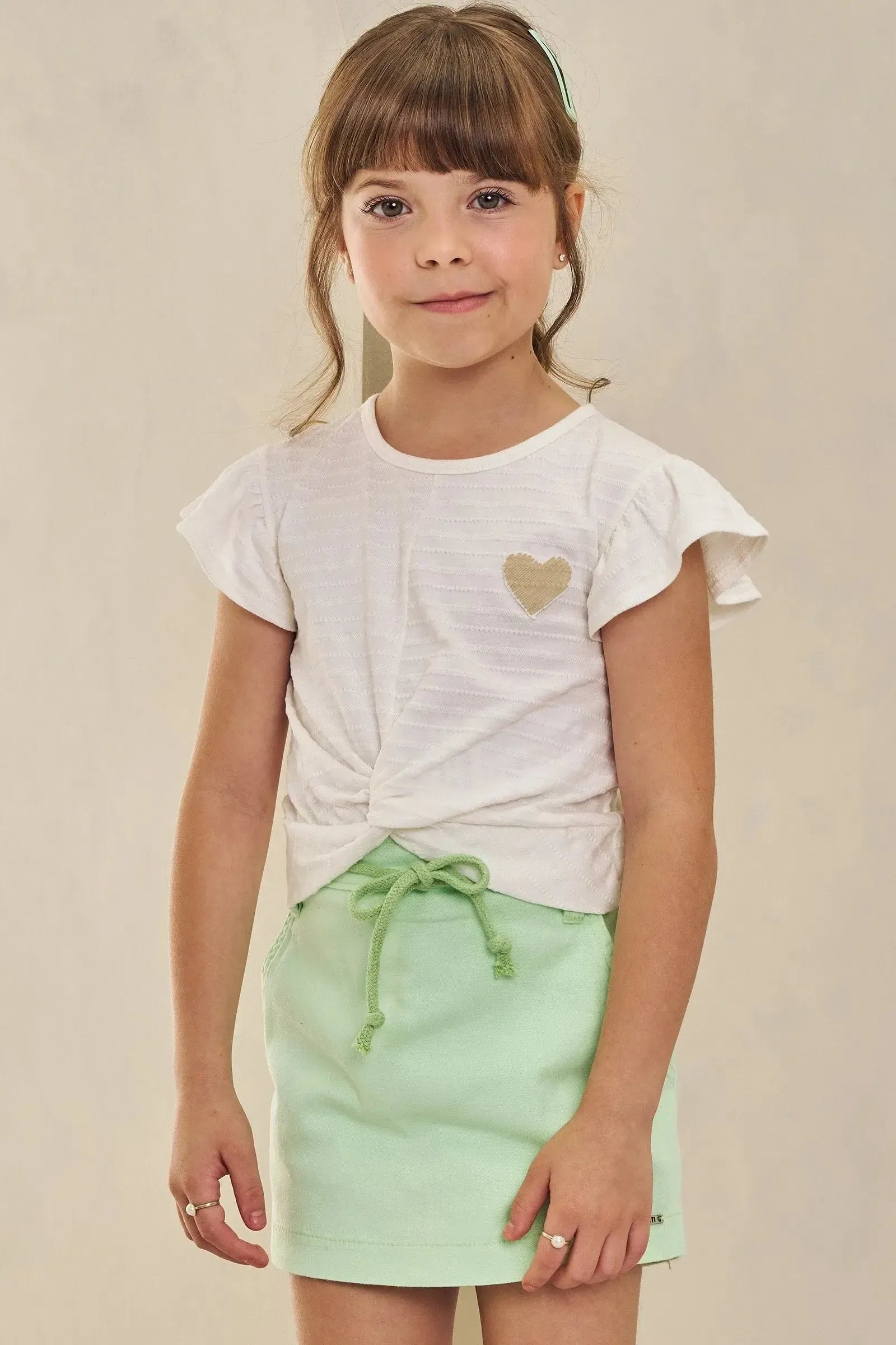 Blusa Boxy em Malha Textura 84941 Infanti Infantil Menina