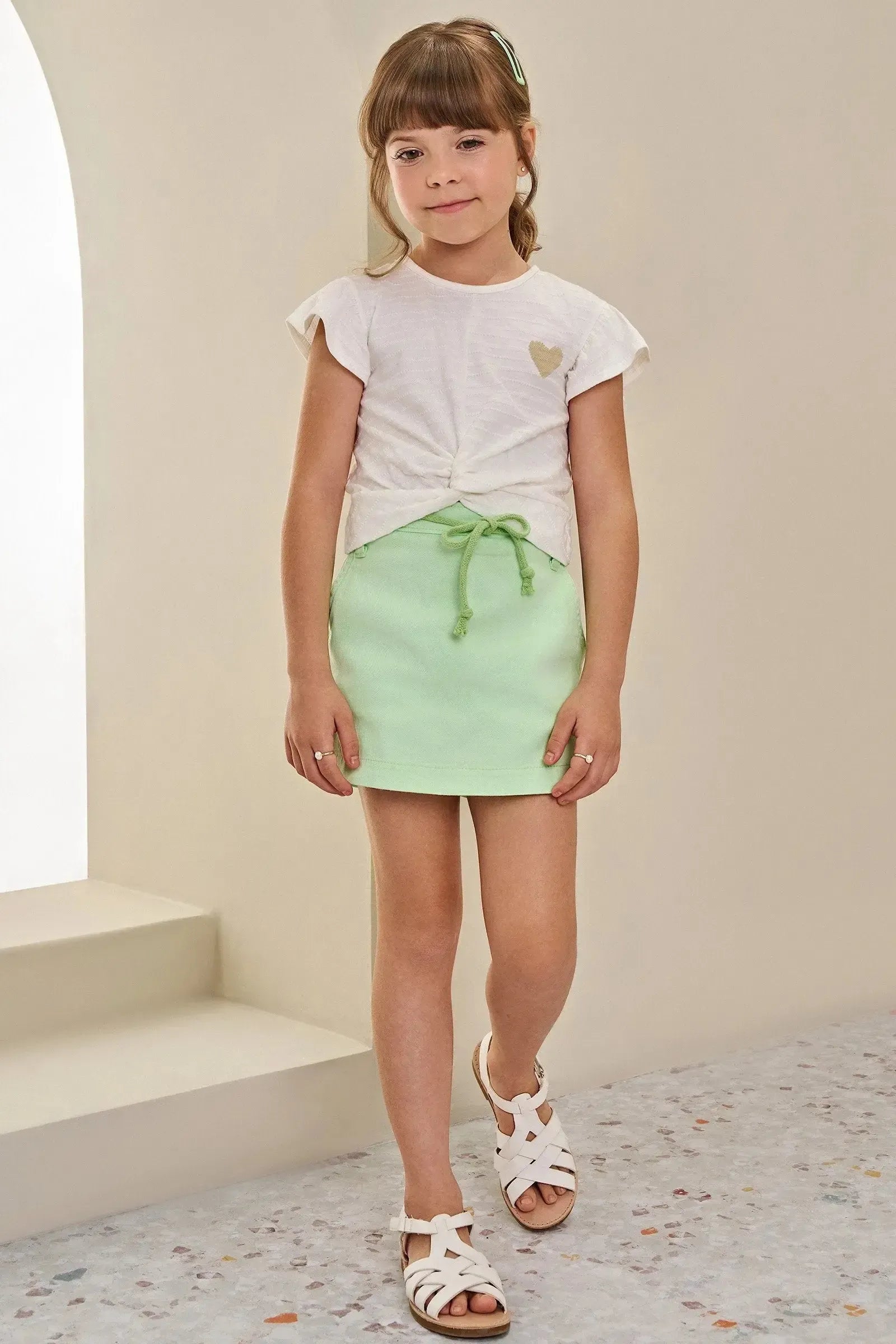 Blusa Boxy em Malha Textura 84941 Infanti Infantil Menina