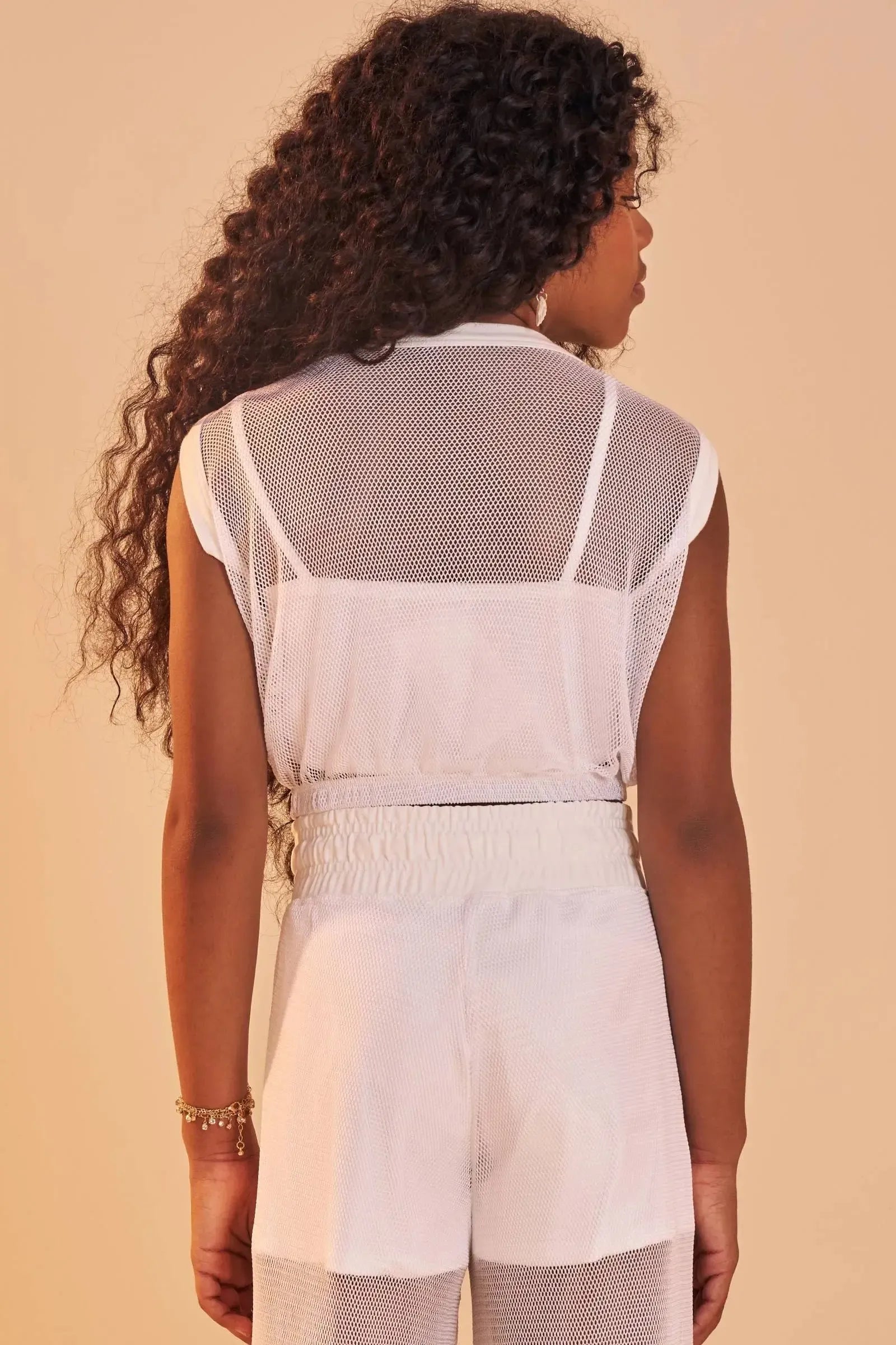 Blusa Boxy em Tela Glamour e Top em Cotton 83003 Lilimoon Teen Menina