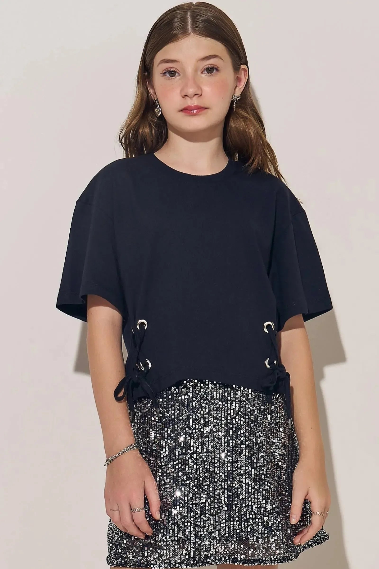 Blusa Boxy Over em Meia Malha 83008 Lilimoon Teen Menina