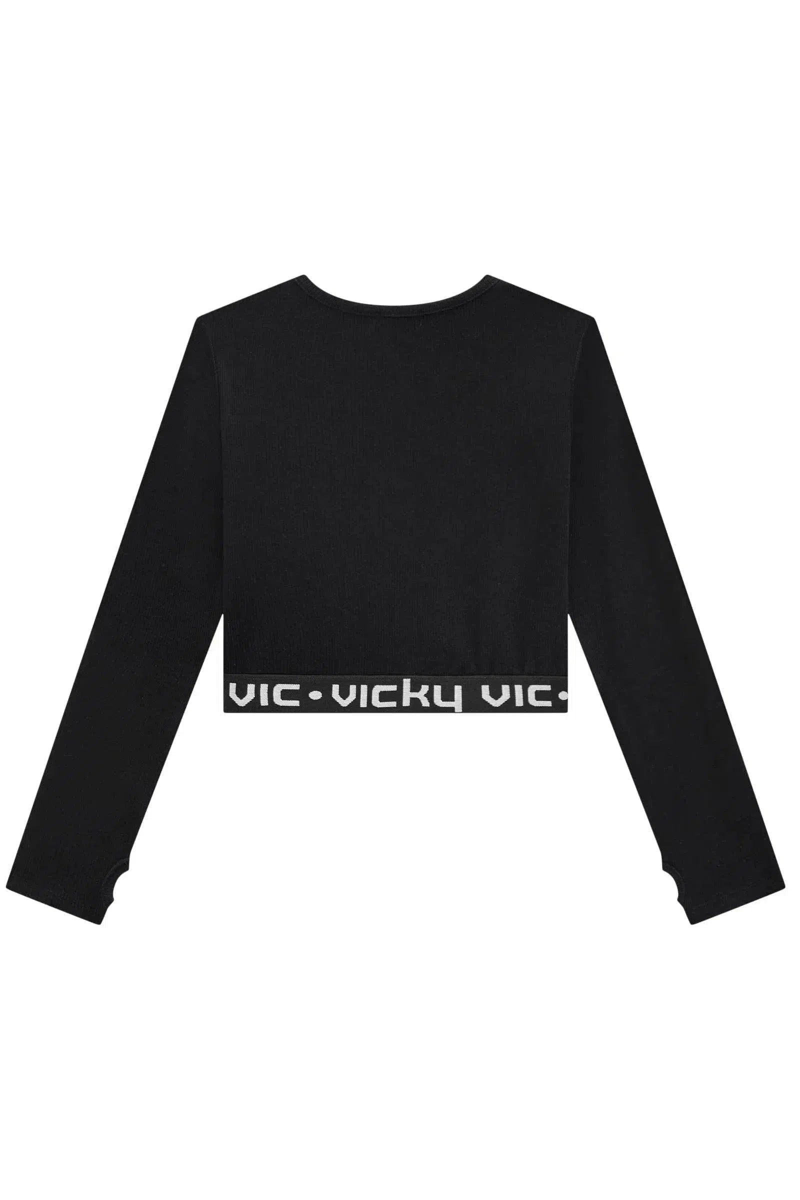 Blusa Cropped em Canelado Liz 79079 Vic&Vicky Teen Menina