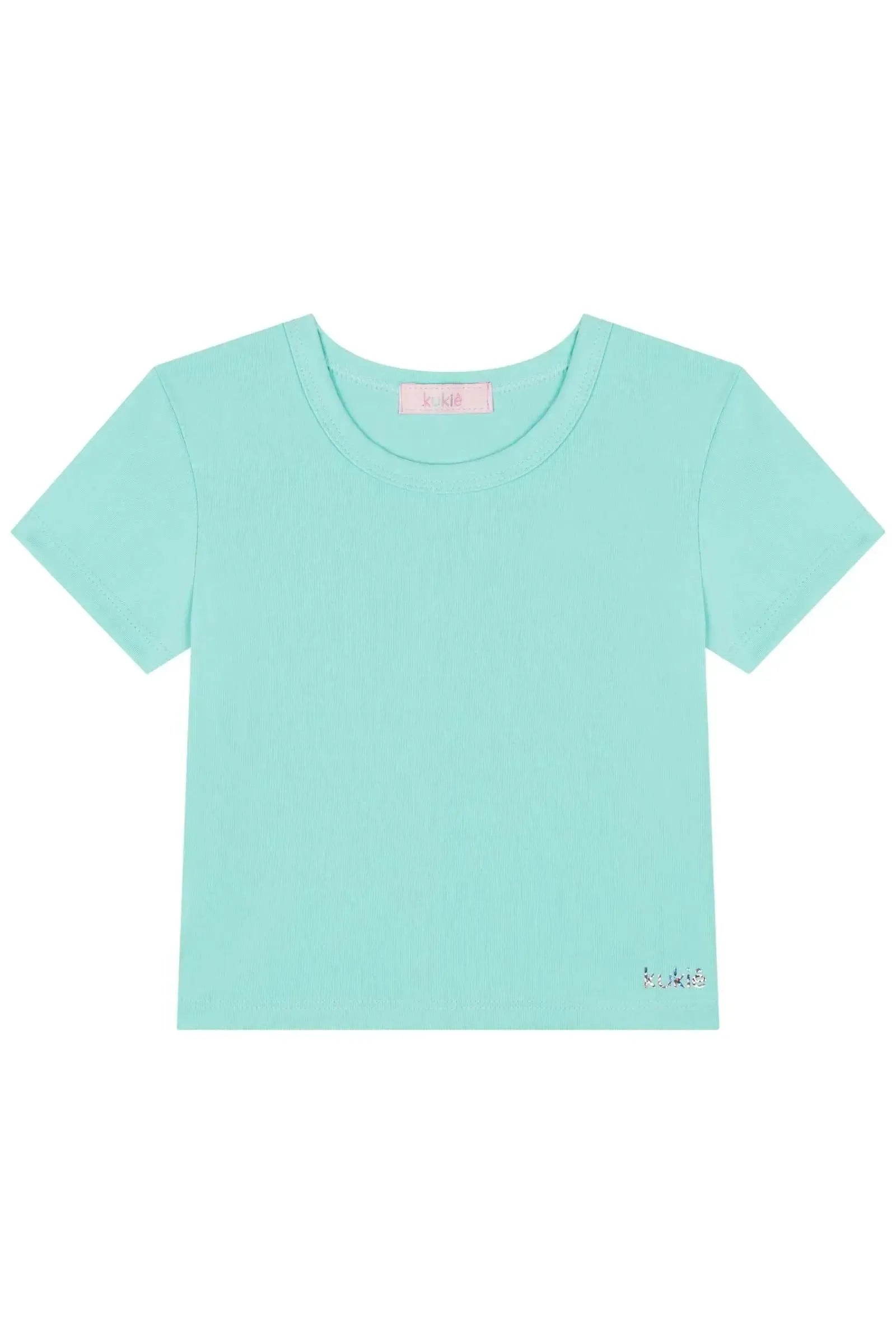 Blusa Cropped em Poliamida 86759 Kukiê Infantil Menina