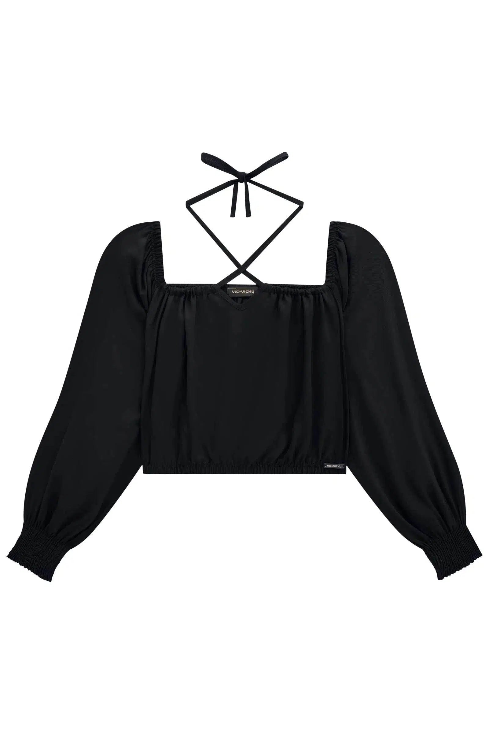 Blusa Cropped em Viscose 72152 Vic&Vicky