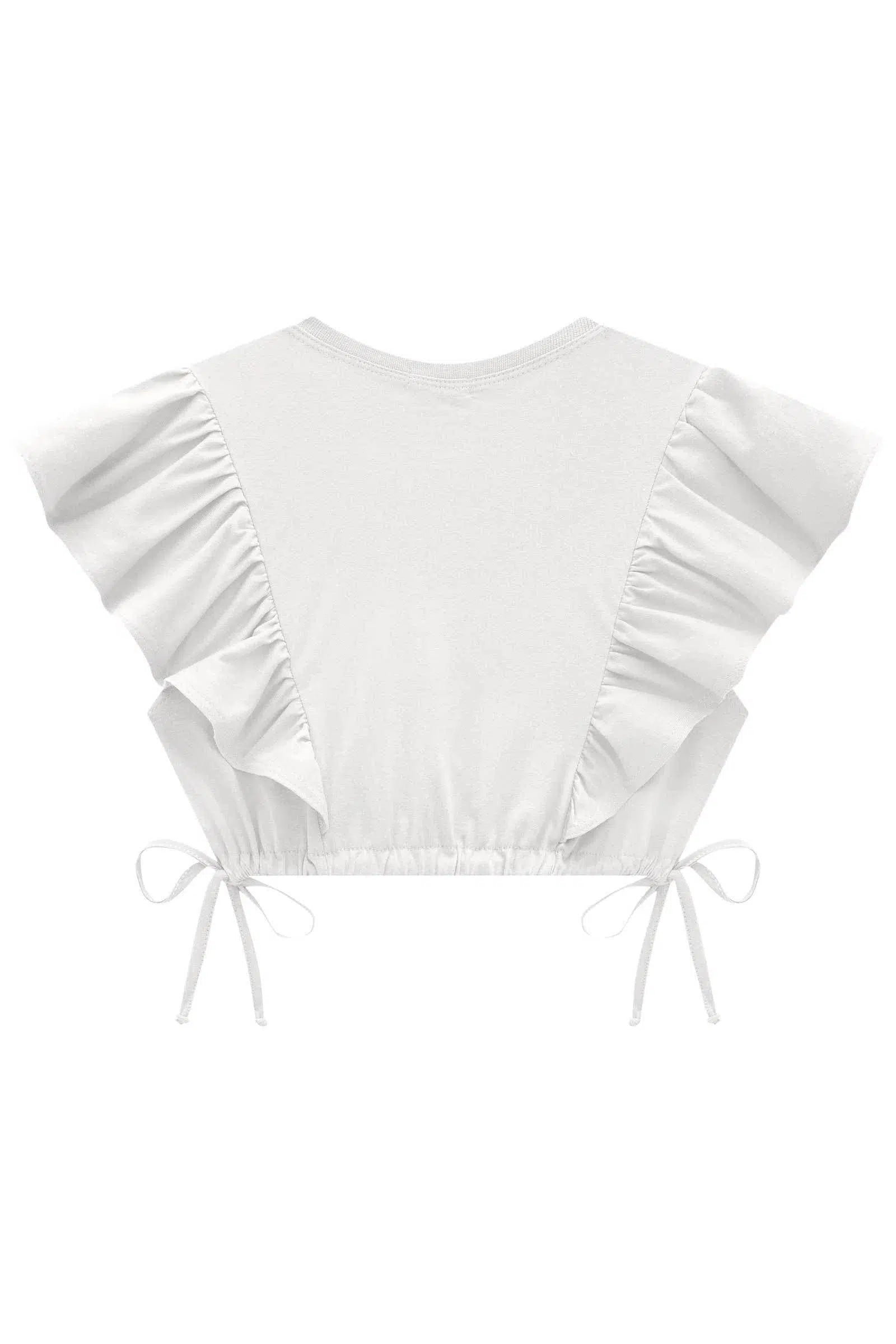 Blusa Cropped Over em Meia Malha 75681 Infanti