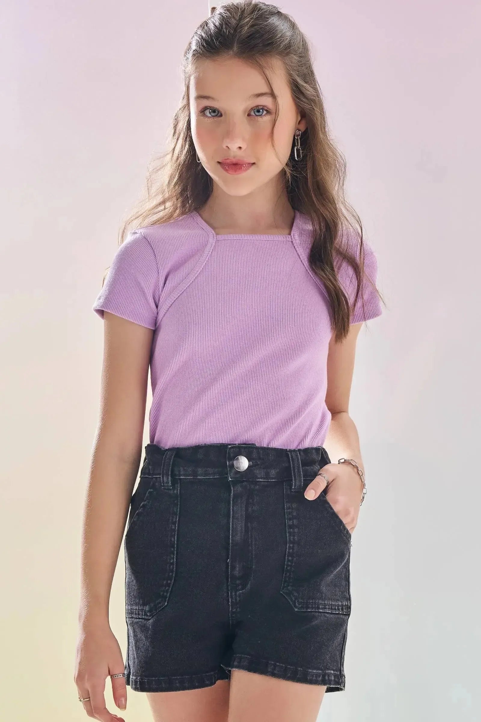 Blusa em Canelado 83032 Lilimoon Teen Menina