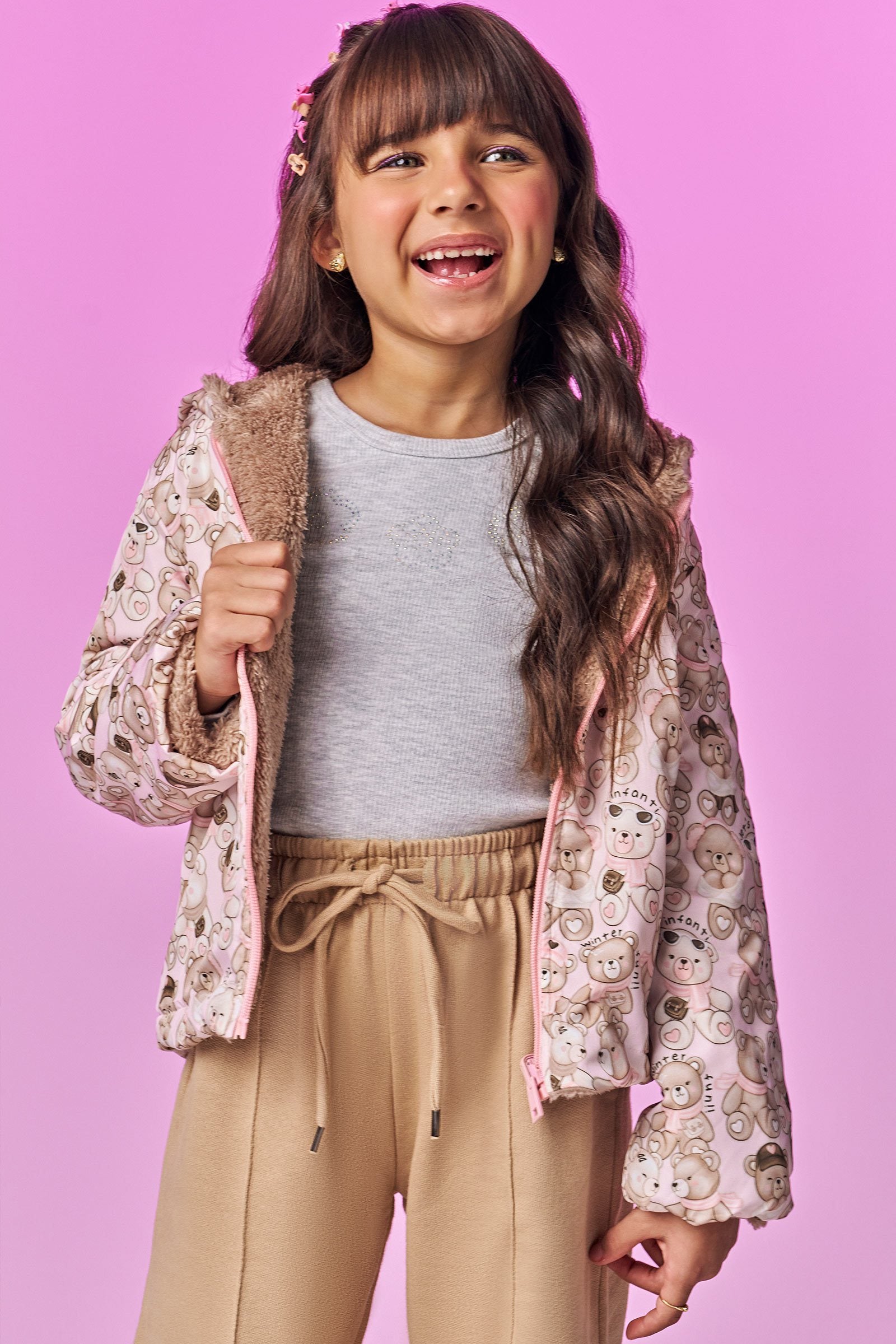 Blusa em Canelado Liz 79131 Infanti Infantil Menina