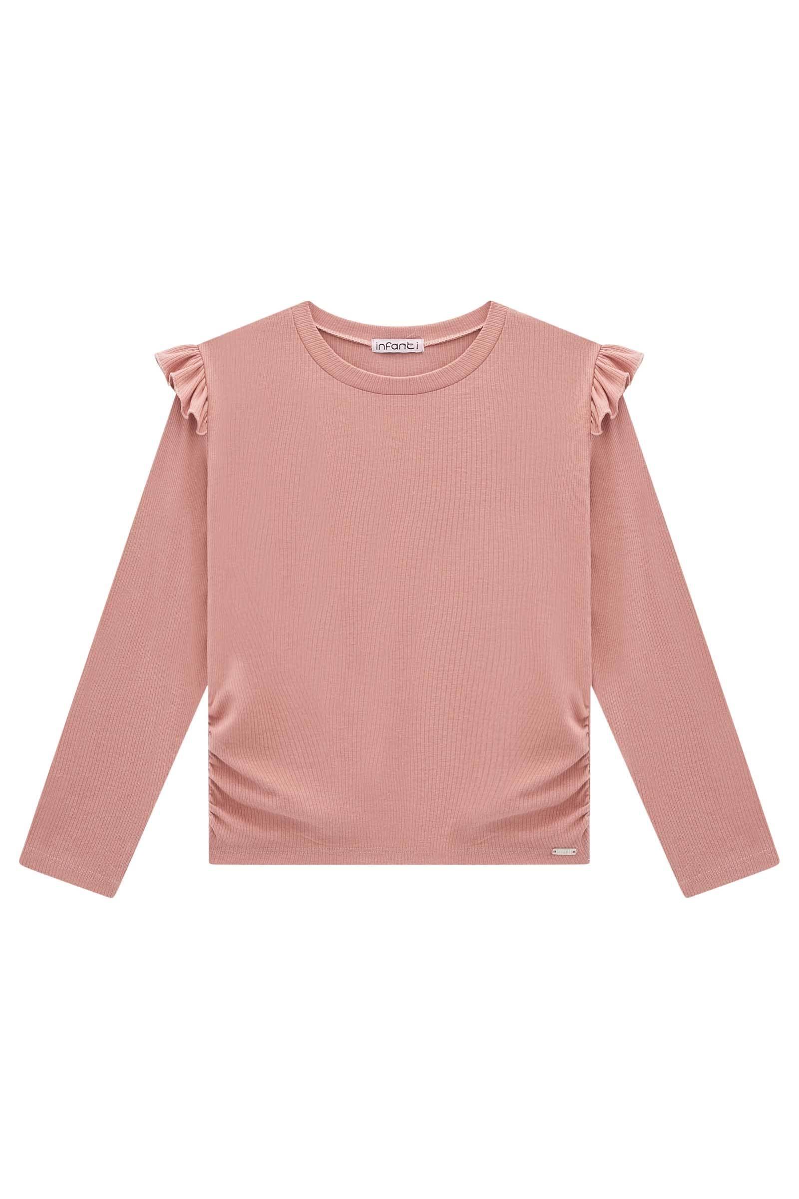 Blusa em Canelado Liz 80660 Infanti Infantil Menina