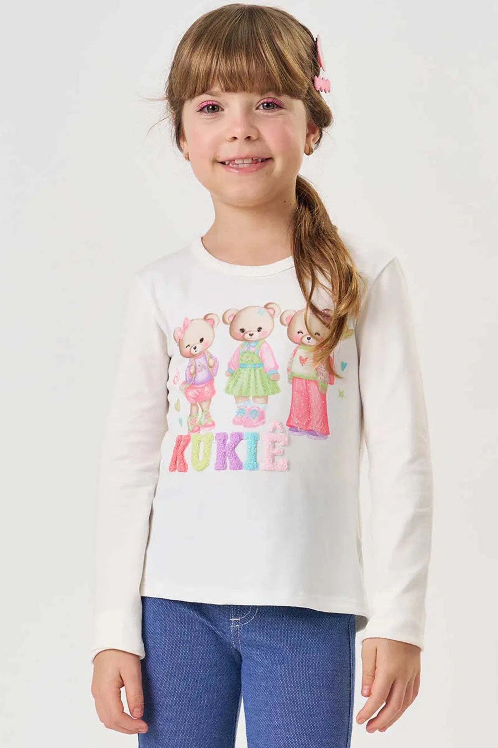 Blusa em Cotton 82563 Kukiê Infantil Menina