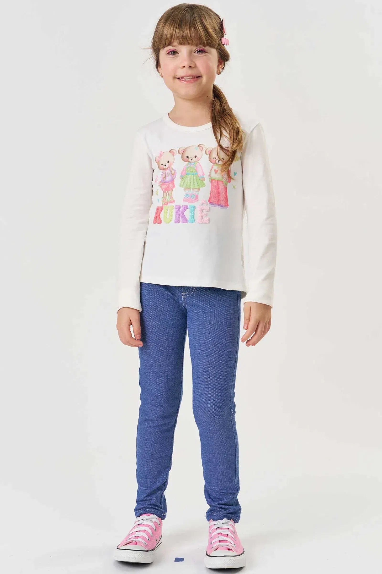 Blusa em Cotton 82563 Kukiê Infantil Menina