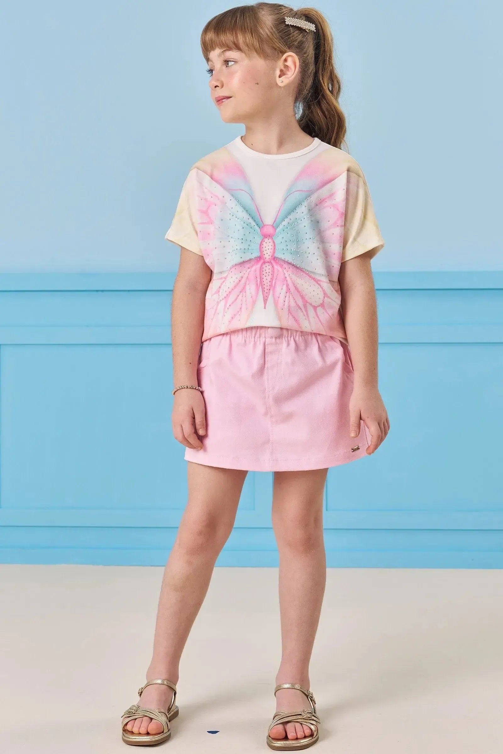 Blusa em Cotton 85267 Infanti Infantil Menina