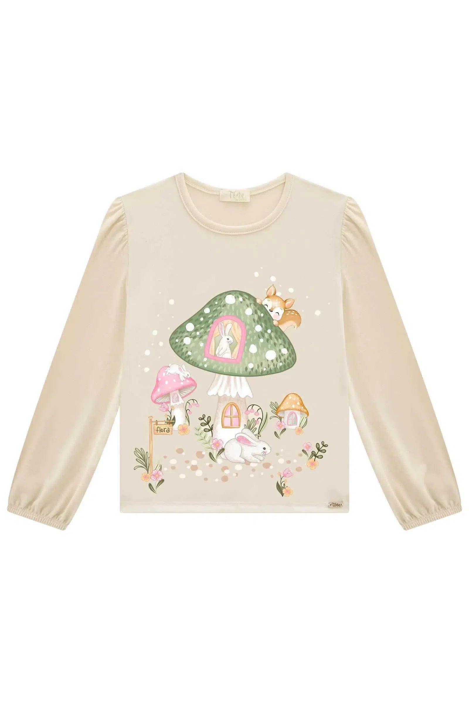 Blusa em Cotton e Malha Power 79230 Infanti Infantil Menina