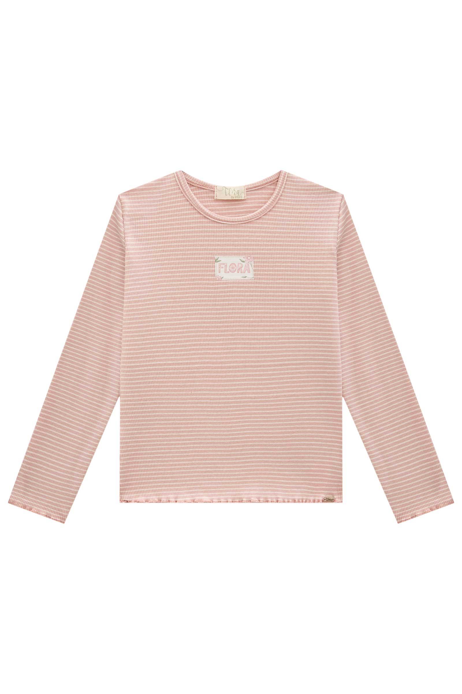 Blusa em Malha Canelada 79578 Infanti Infantil Menina