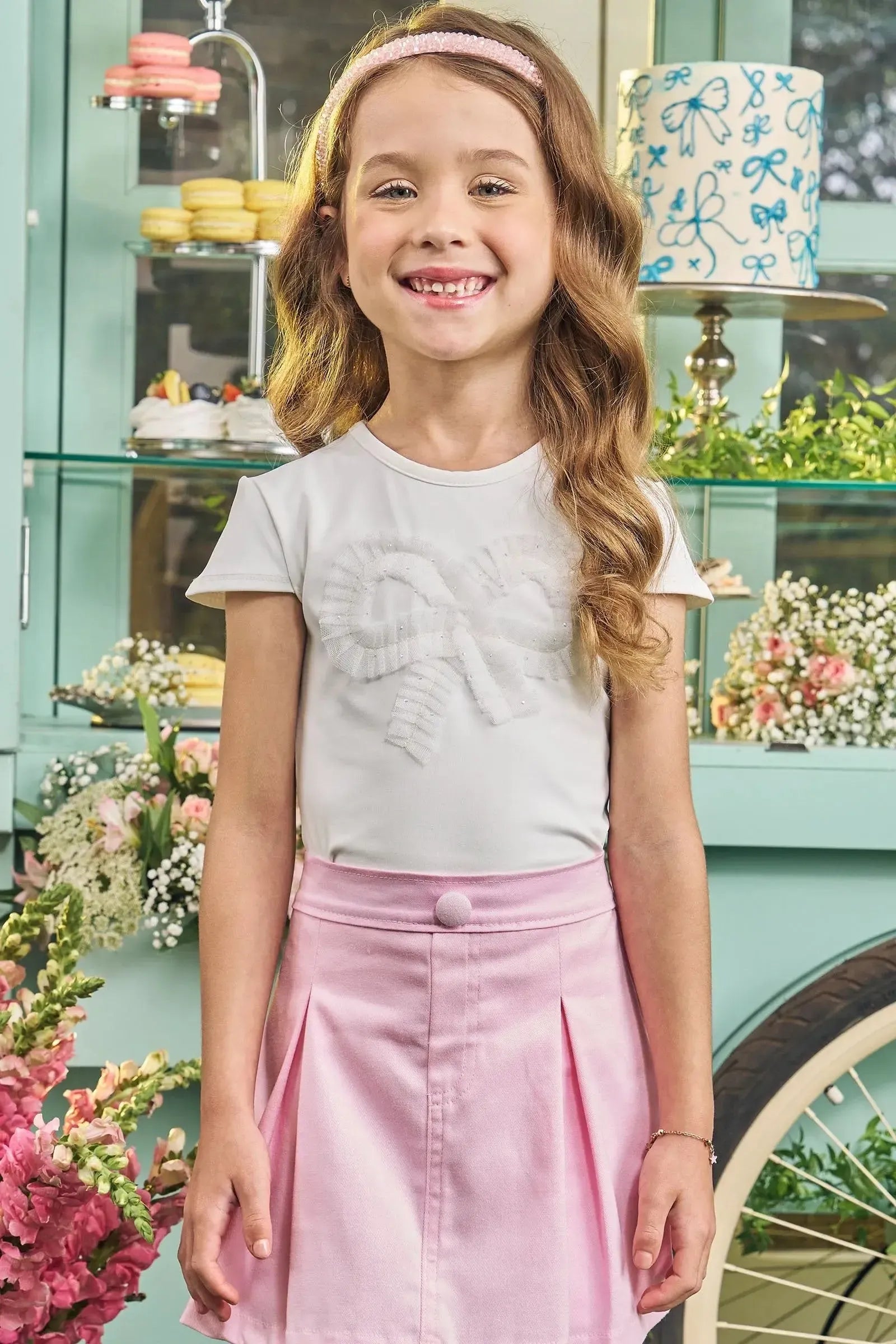 Blusa em Malha Poliamida 83207 Kukiê Infantil Menina