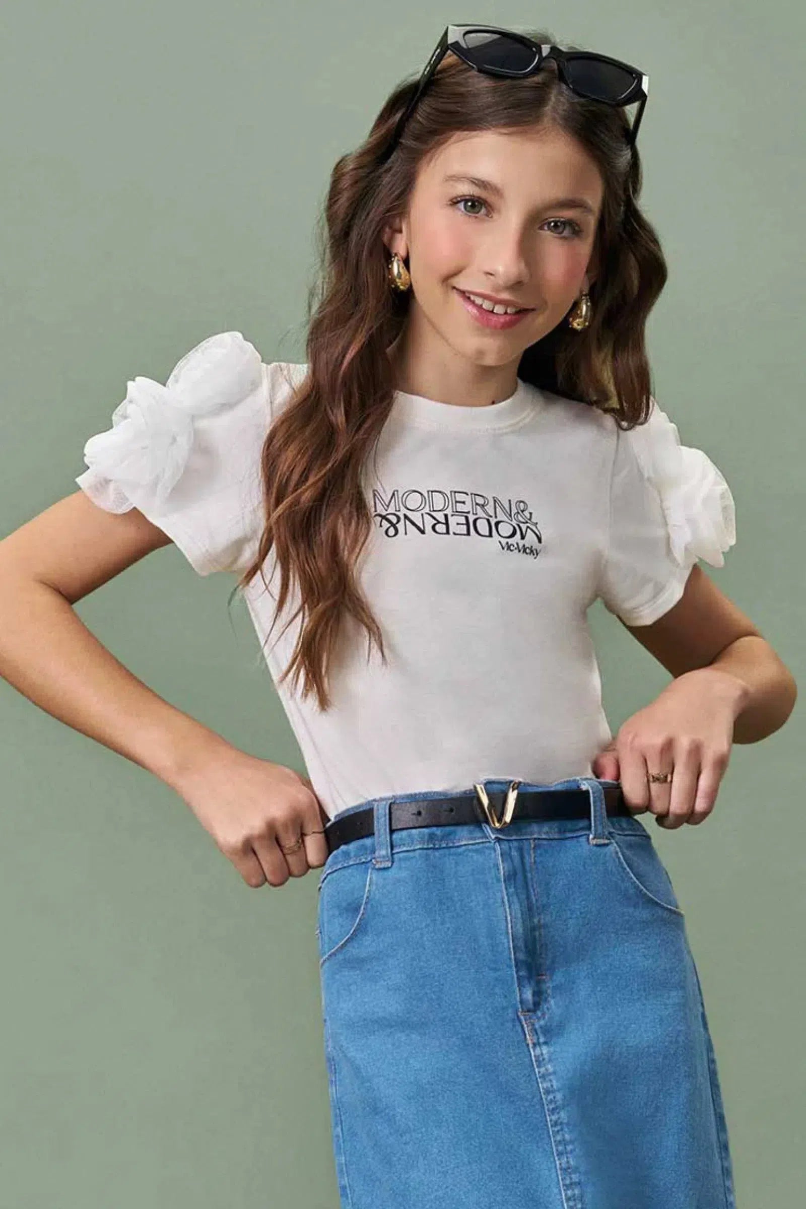 Blusa em Meia Malha 81265 Vic&Vicky Teen Menina