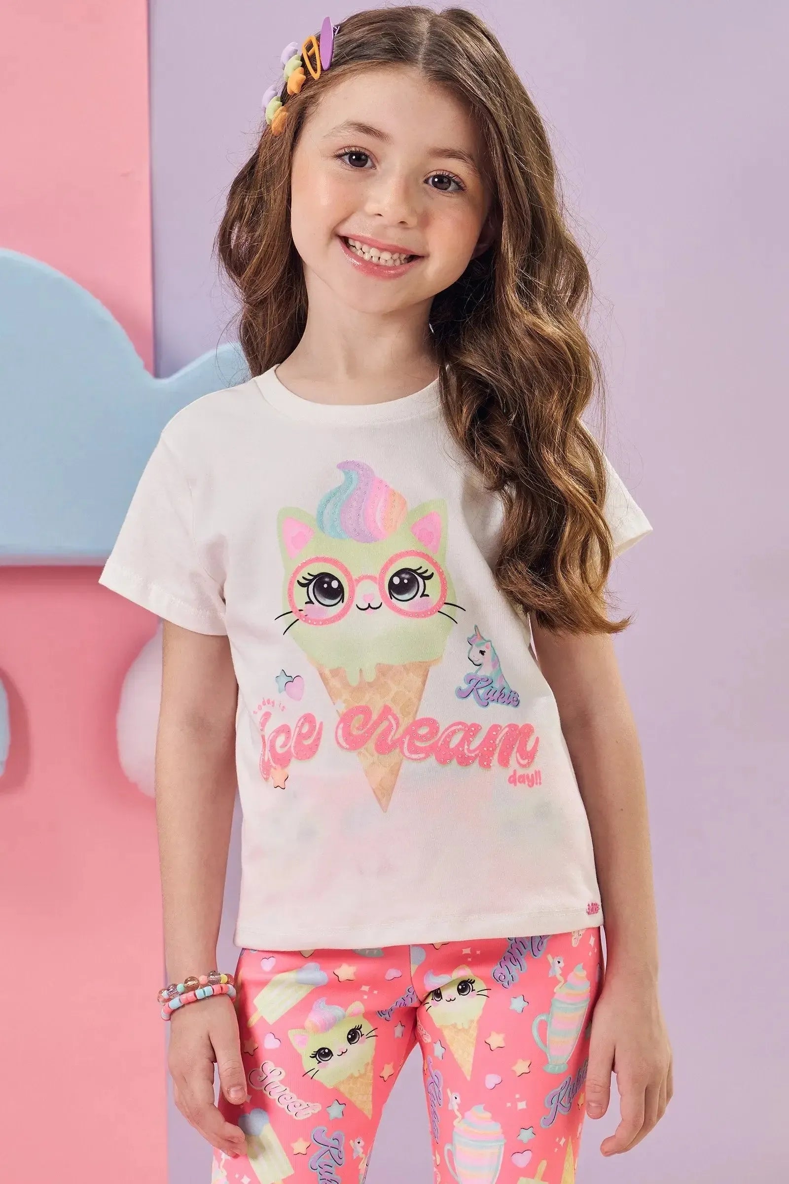 Blusa em Meia Malha 83227 Kukiê Infantil Menina