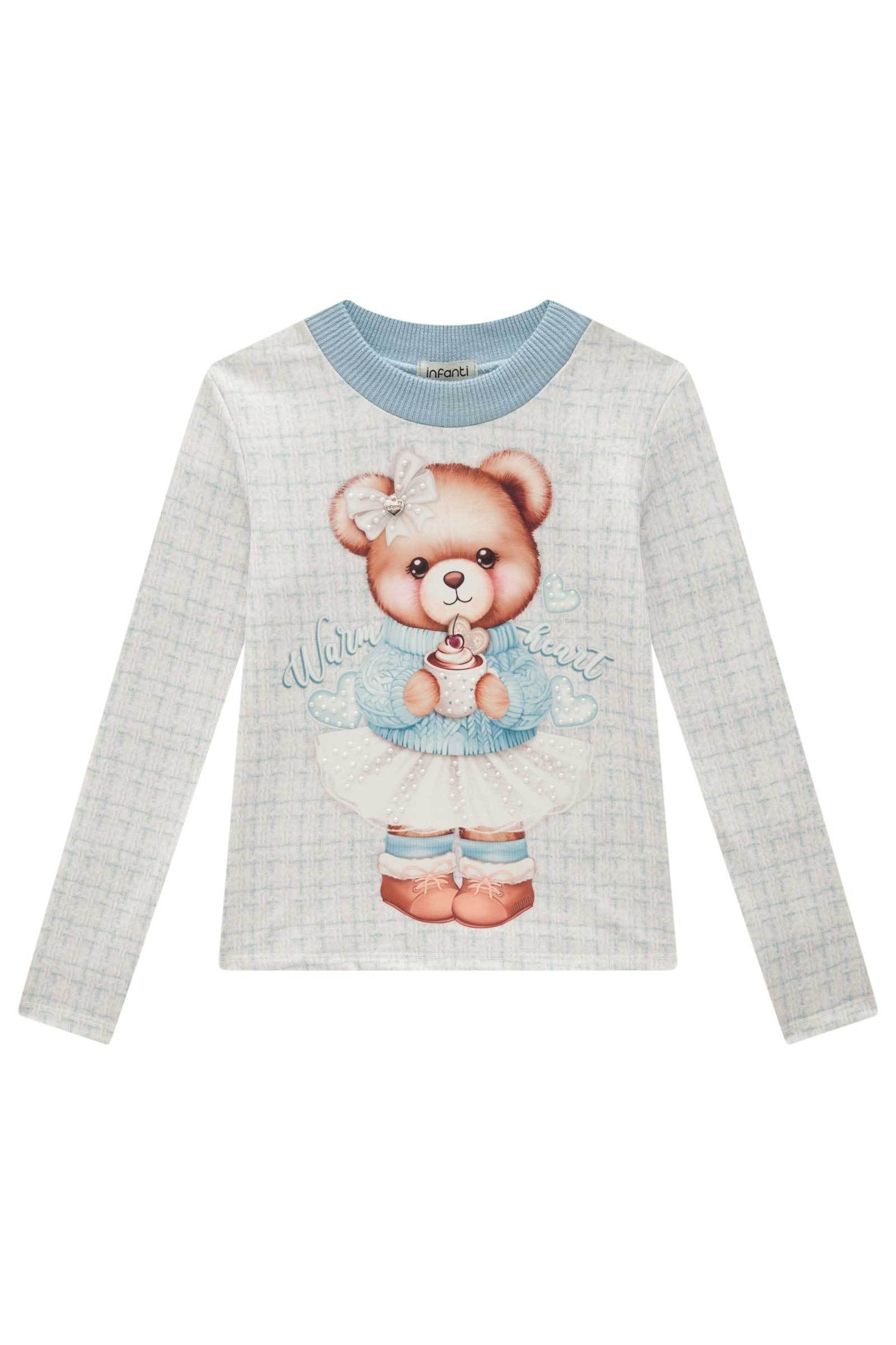 Blusa em Termoskin Peluciado 79247 Infanti Infantil Menina