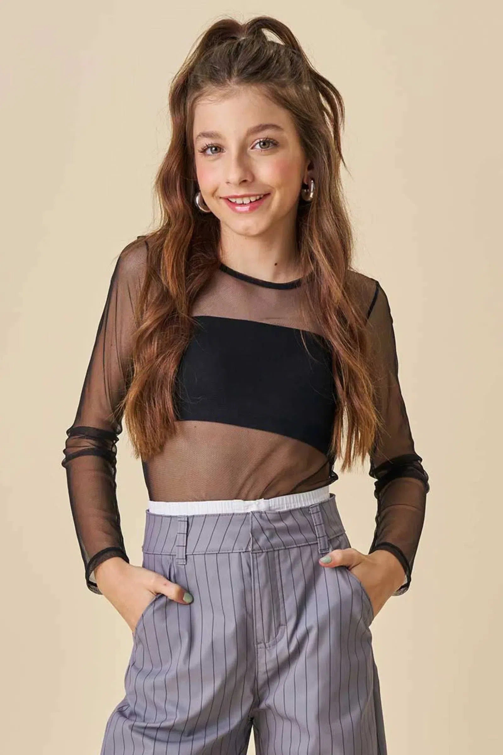 Blusa em Tule 82631 Vic&Vicky Teen Menina