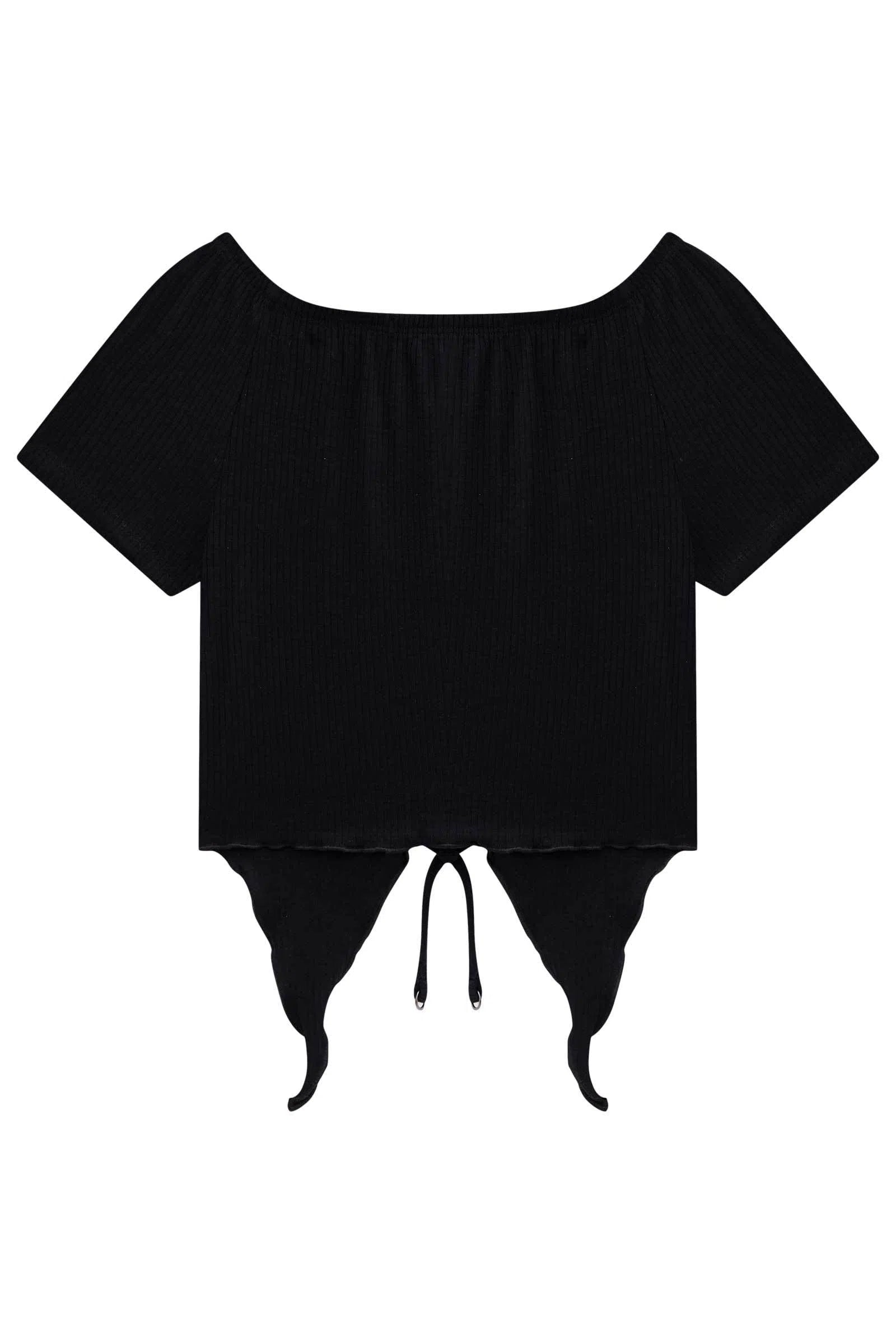 Blusa Top Cropped em Canelado Molinê 73804 Vic&Vicky