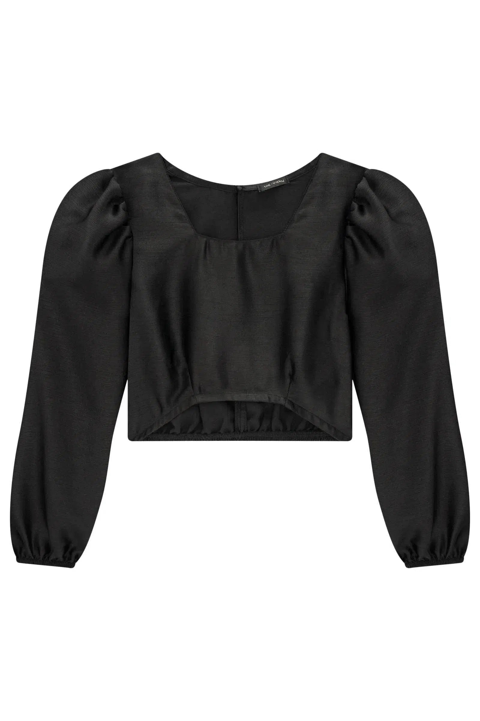 Blusa Top Cropped em Tecido Airflow 79335 Vic&Vicky Teen Menina