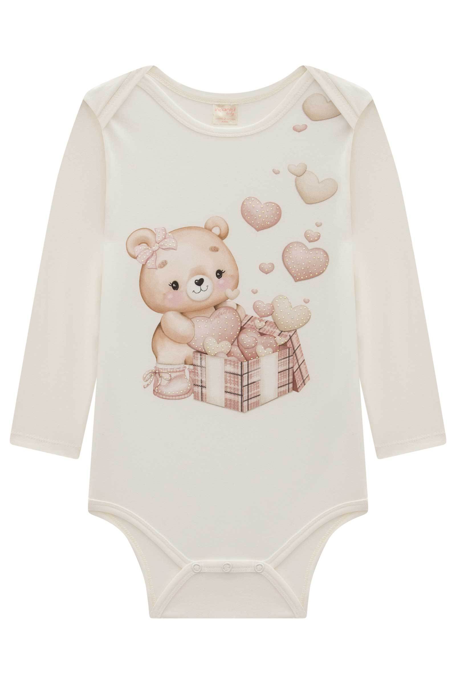 Body em Cotton 79818 Infanti Bebê Menina