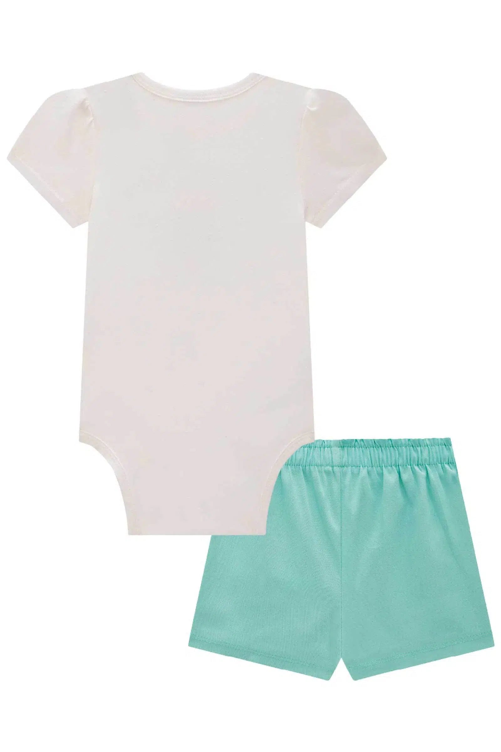 Body em Cotton e Short Saia em Sarja Ônix com Elastano 78172 Kukiê