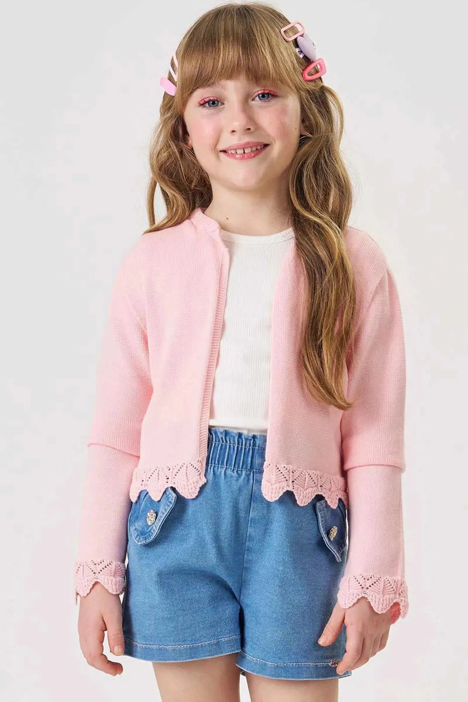 Bolero em Tricot 100% Algodão 78599 Kukiê Infantil Menina