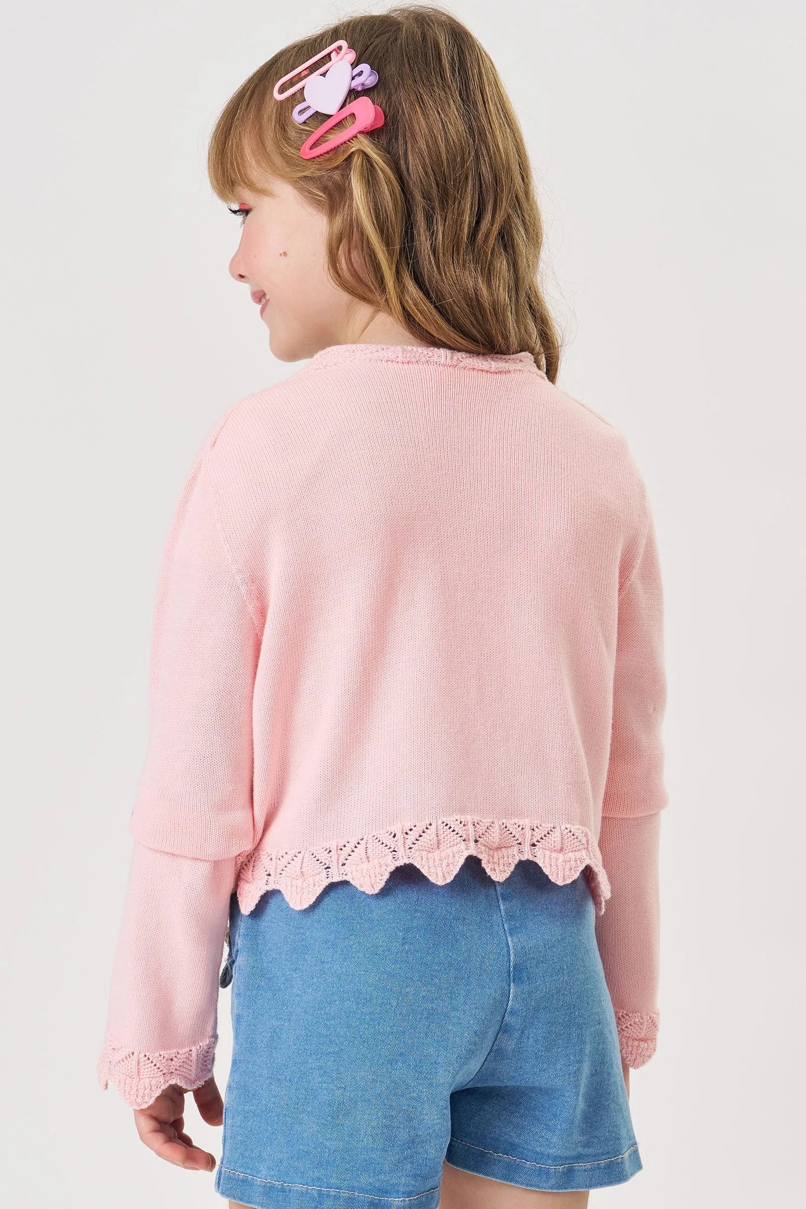 Bolero em Tricot 100% Algodão 78599 Kukiê Infantil Menina